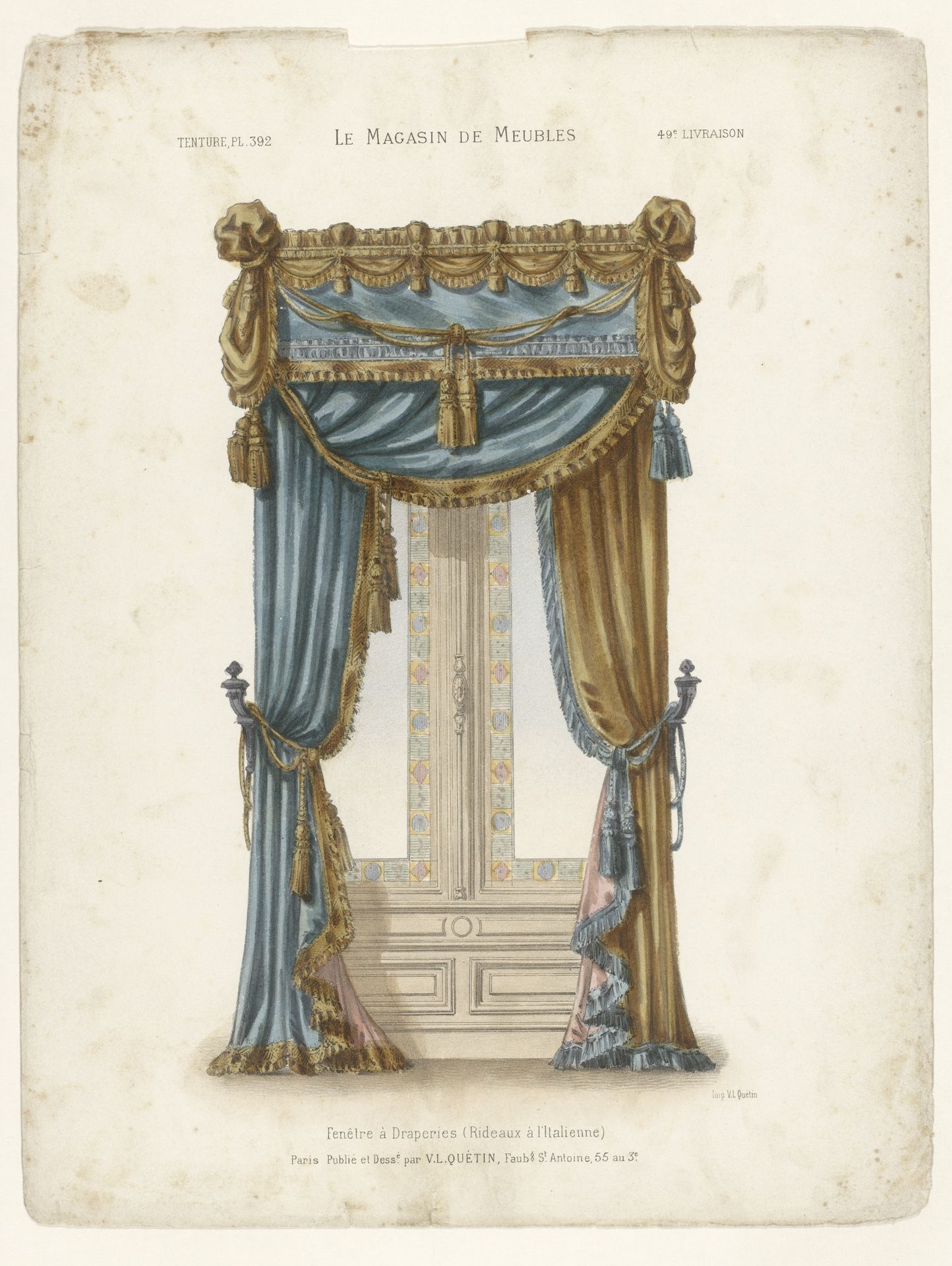 Venster met gordijnen by Anonymous
