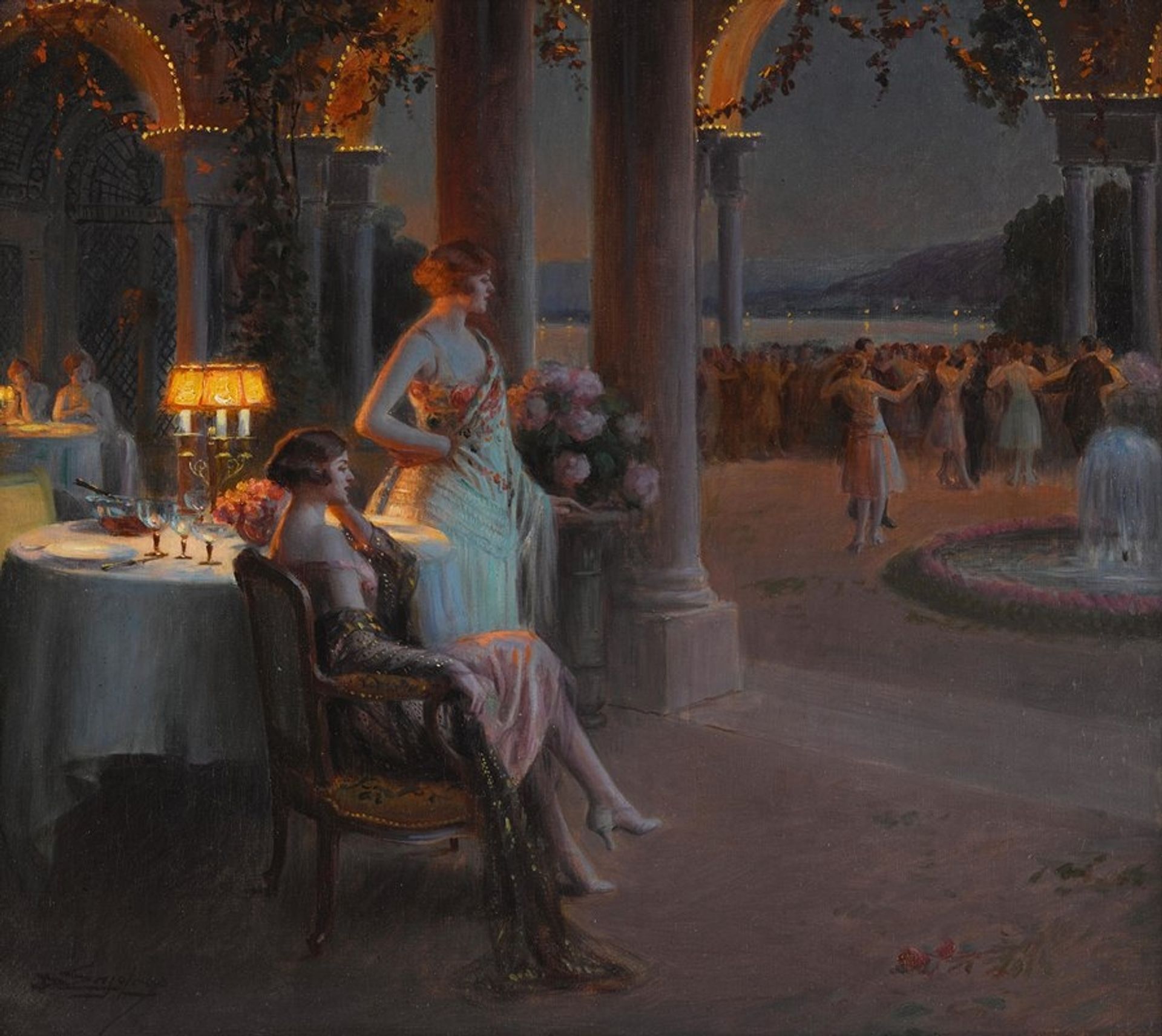 Le Soir sur la terasse by Delphin Enjolras