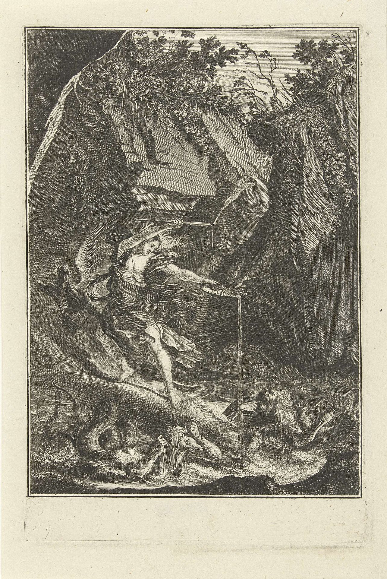 Glaucus en Scylla by Franz Ertinger