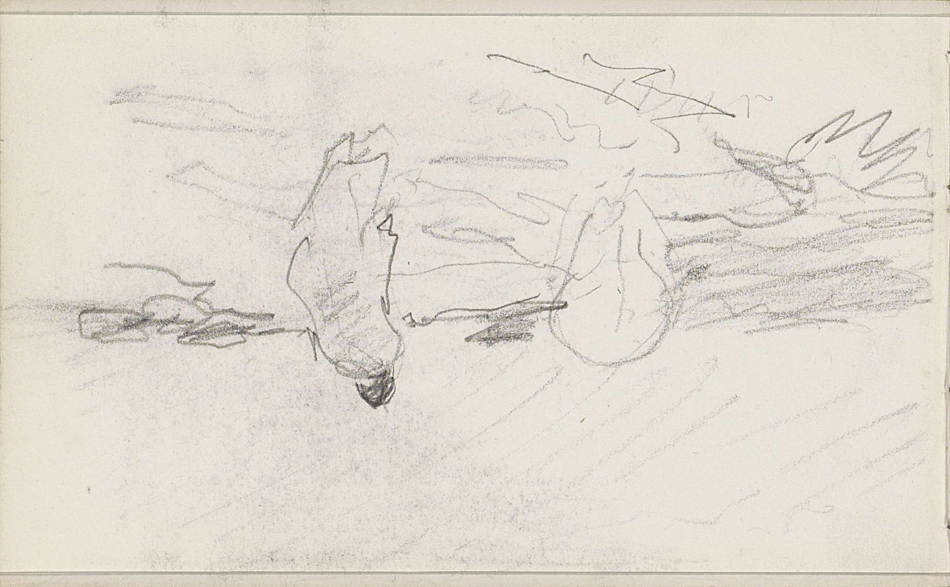 Figuur in een landschap by Anton Mauve