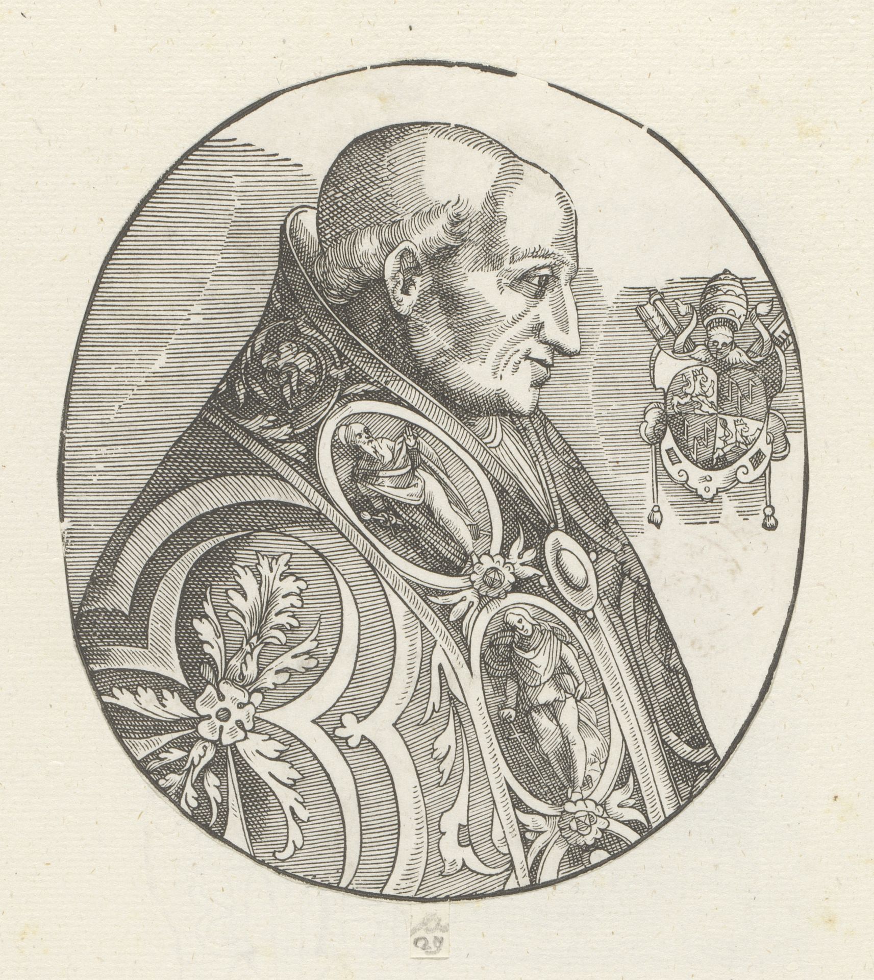 Portret van paus Adrianus VI by Anonymous