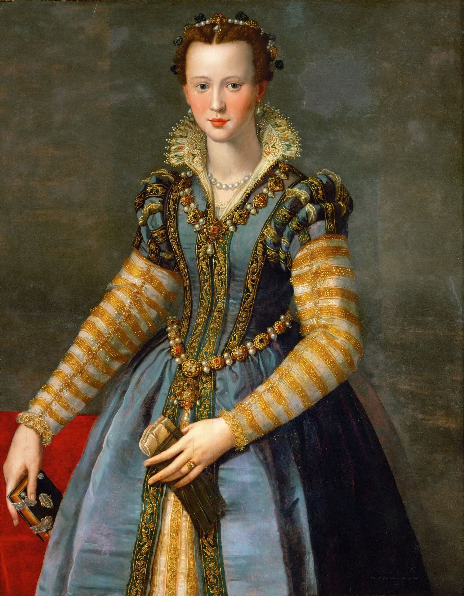 Portrait of Maria De' Medici (or Eleonora Di Garzia Di Toledo) by Alessandro Allori