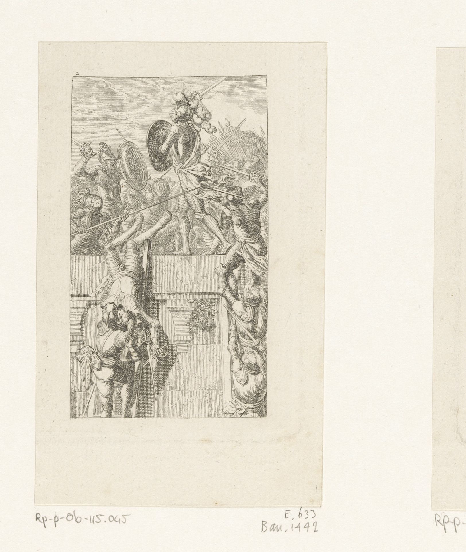 Albrecht in de aanval by Daniel Nikolaus Chodowiecki
