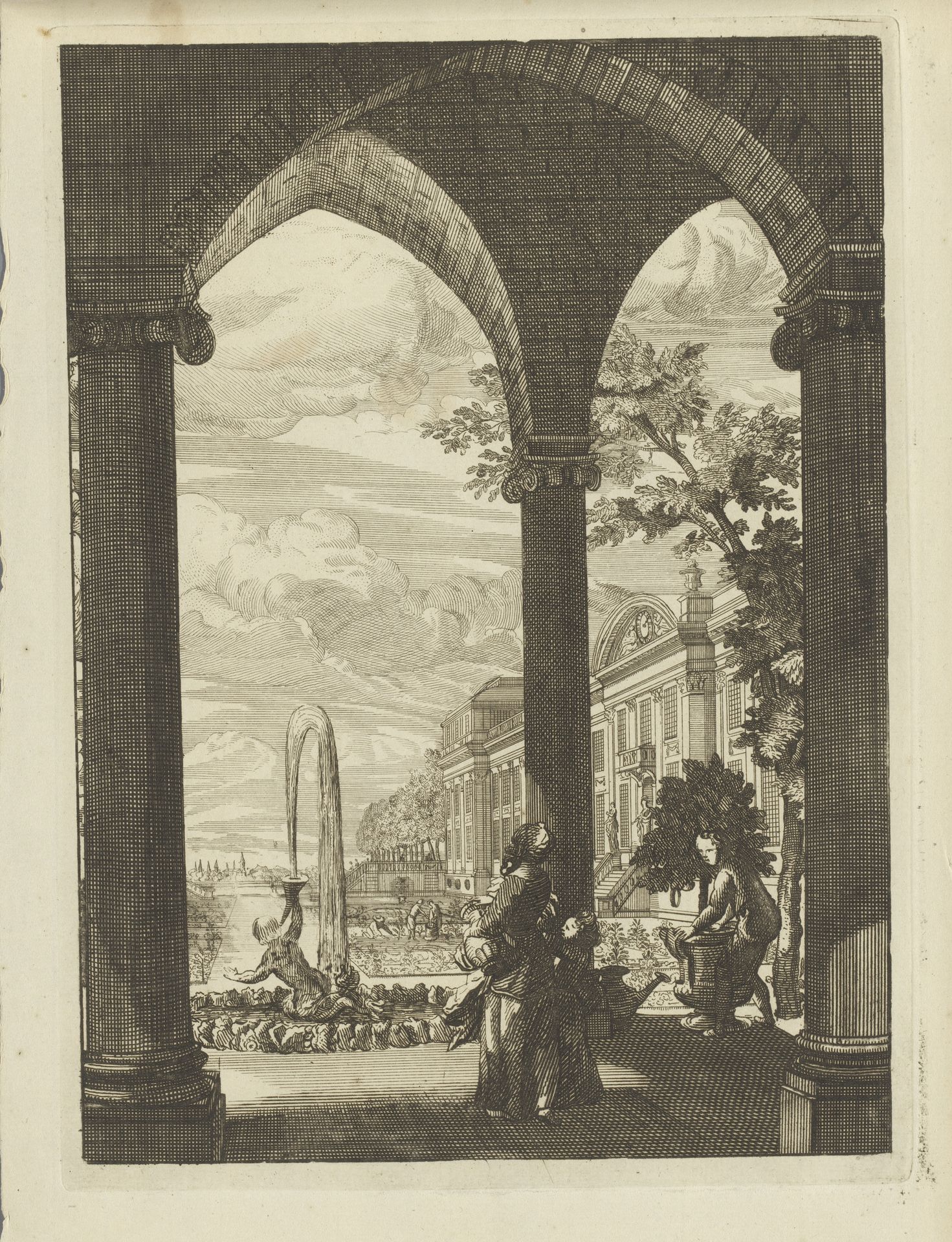 Uitzicht op paleis vanuit vestibule by Anonymous