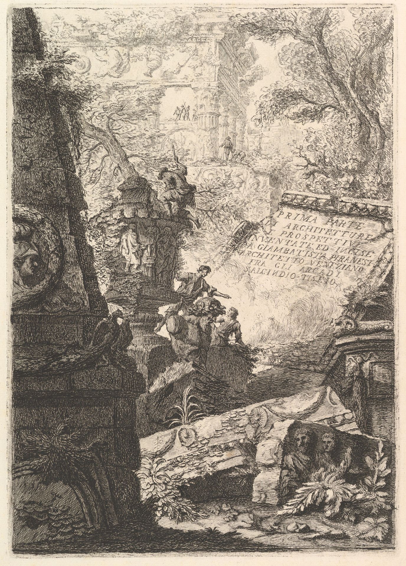 Frontispiece from "Prima Parte di Architetture, e Prospettive" by Giovanni Battista Piranesi