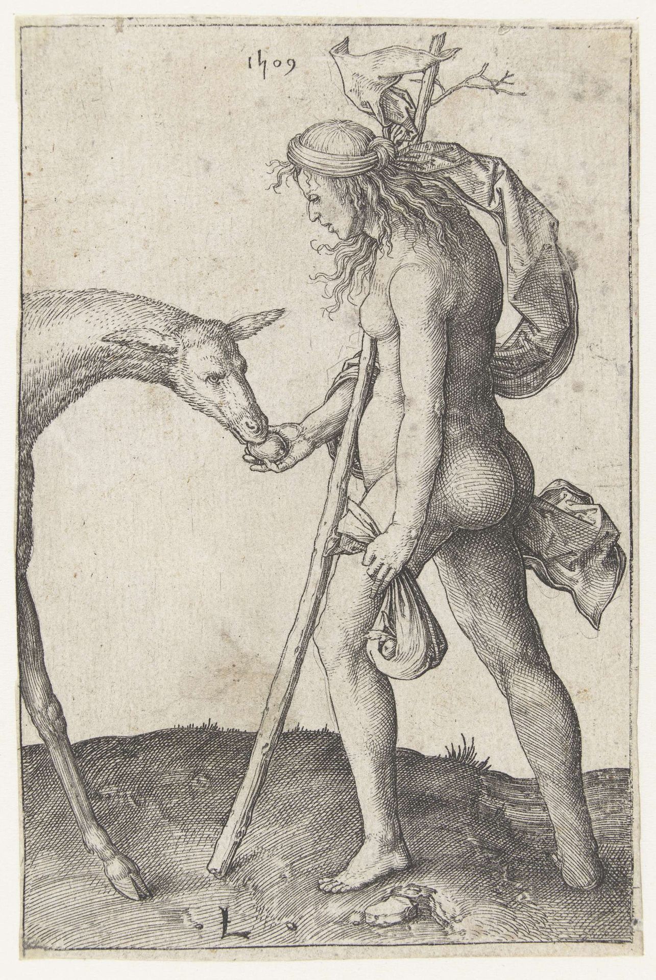Jonge vrouw met hinde by Lucas van Leyden