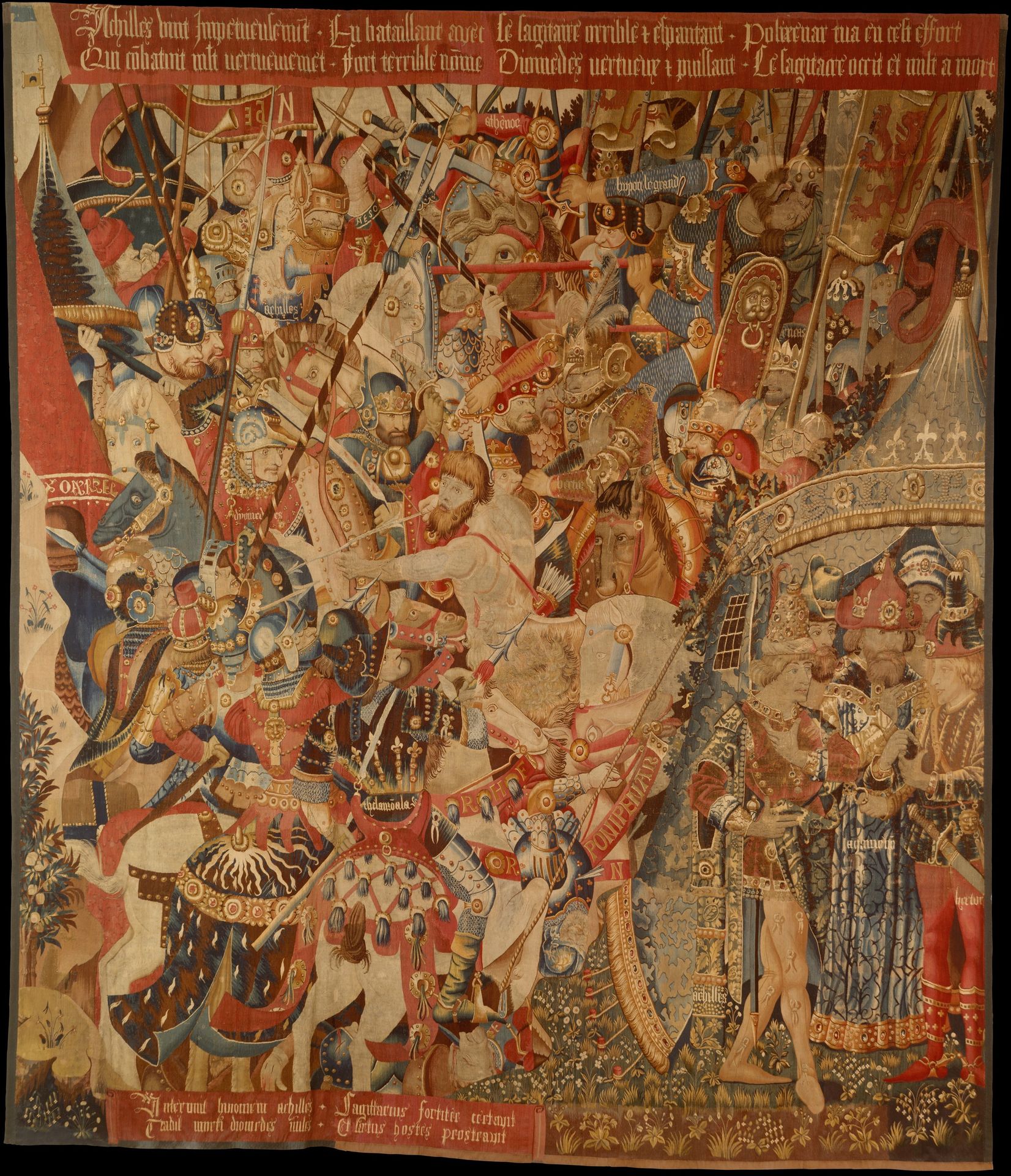 The Battle with the Sagittary and the Conference at Achilles' Tent (from Scenes from the Story of the Trojan War) by Jean or Pasquier Grenier