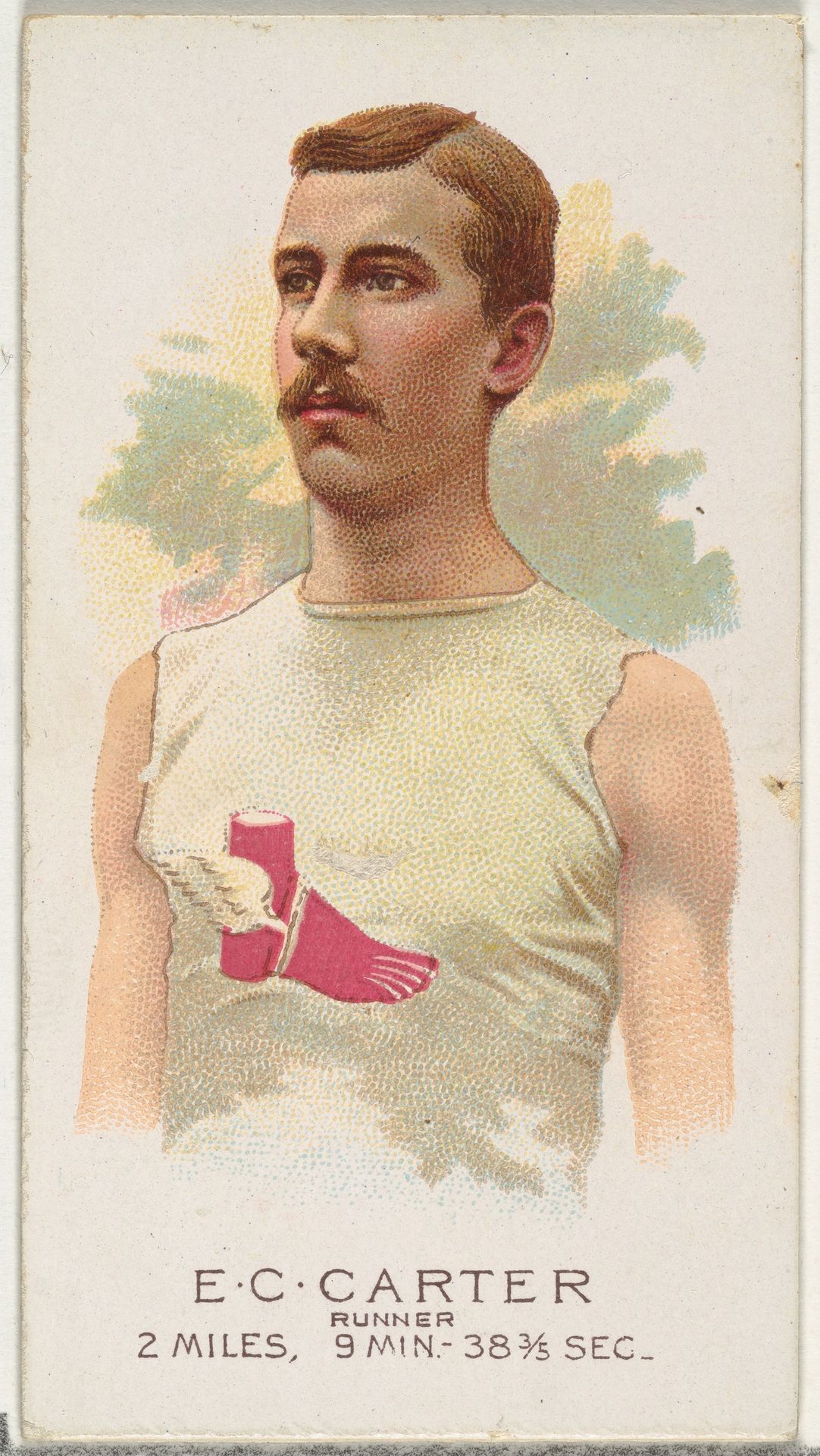 E.C. Carter, Runner, from World's Champions, Series 2 (N29) for Allen & Ginter Cigarettes by Allen & Ginter