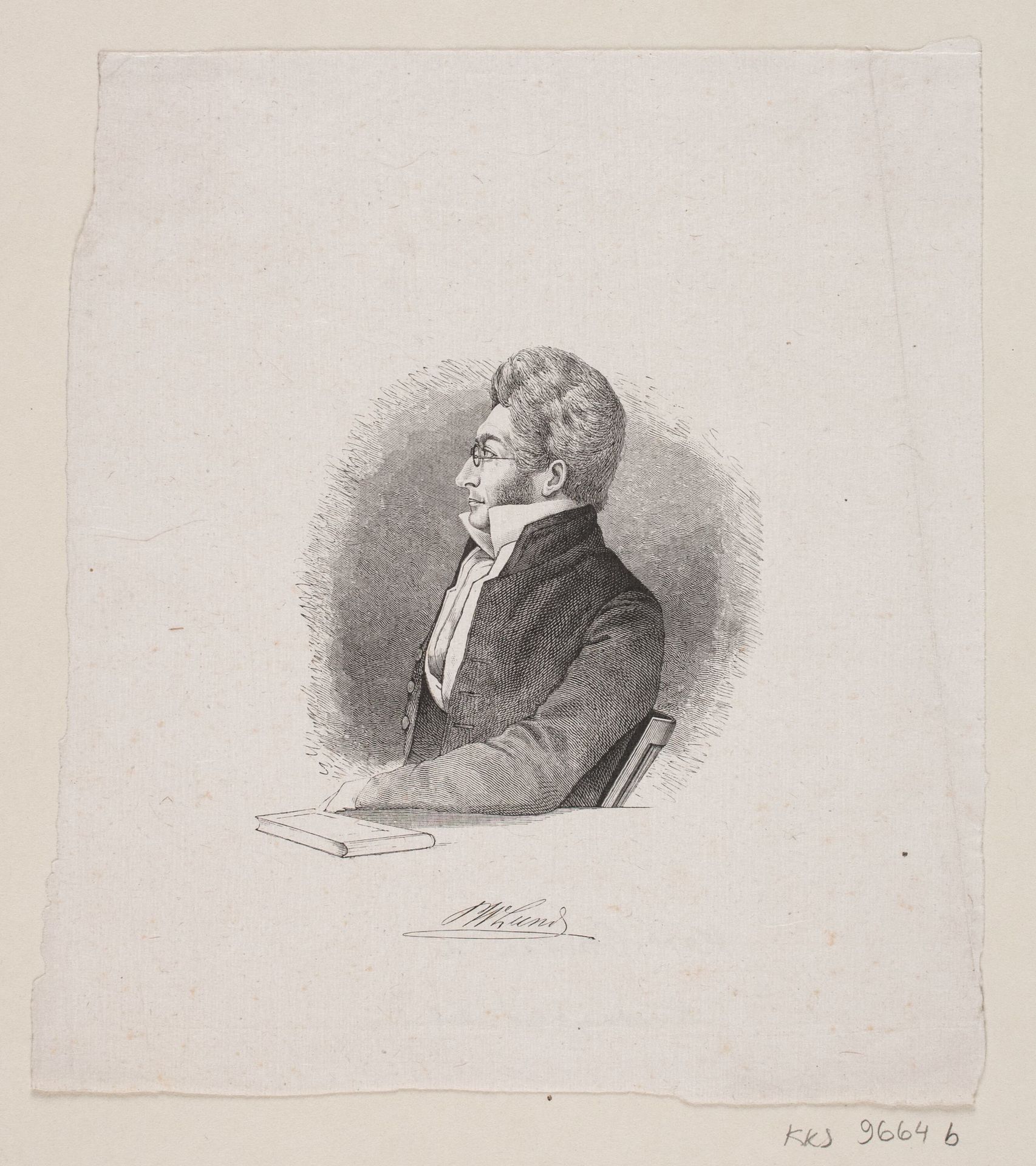 Professor P.W. Lund by Carl Poulsen