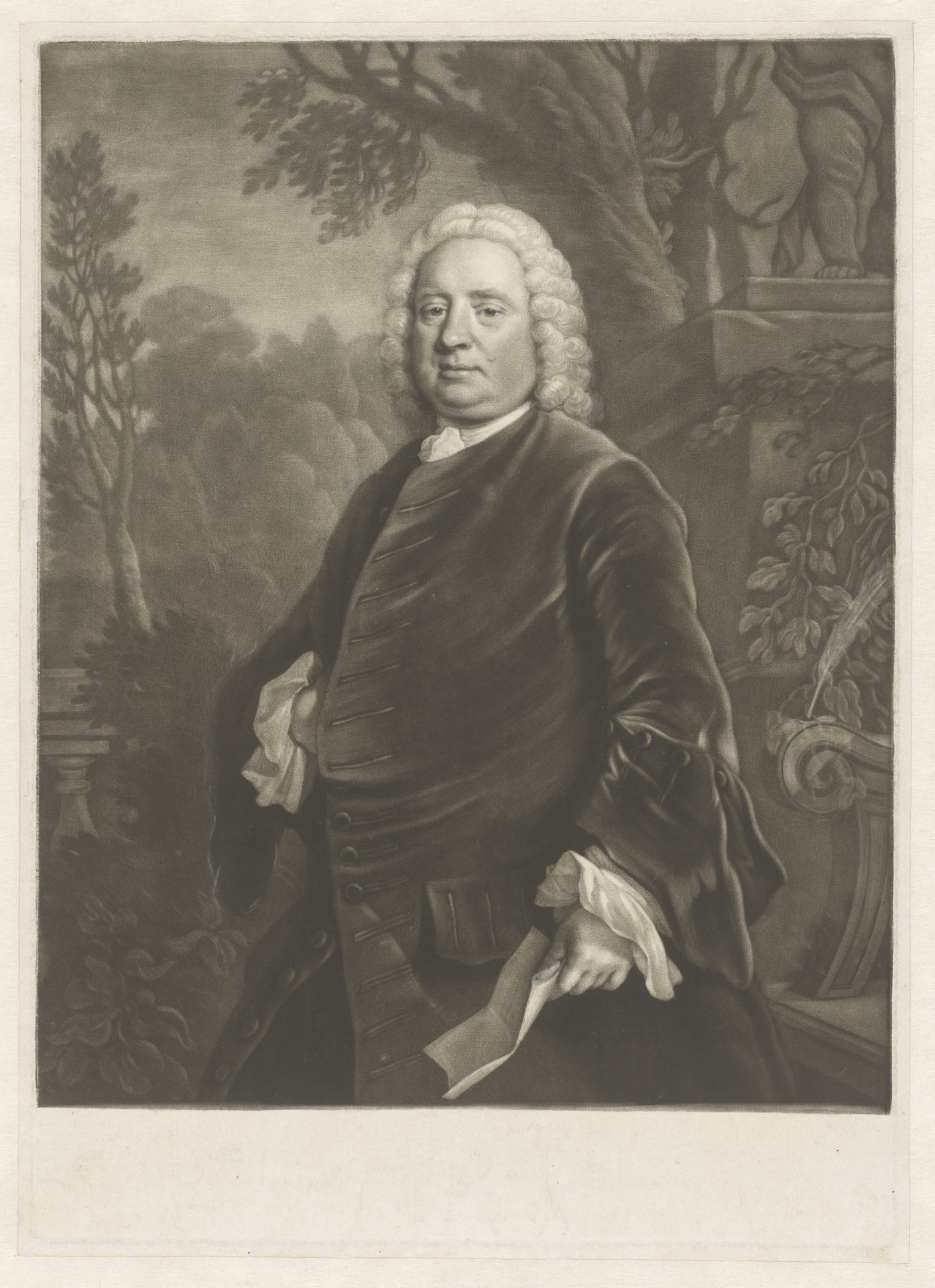 Portret van Samuel Richardson by James McArdell