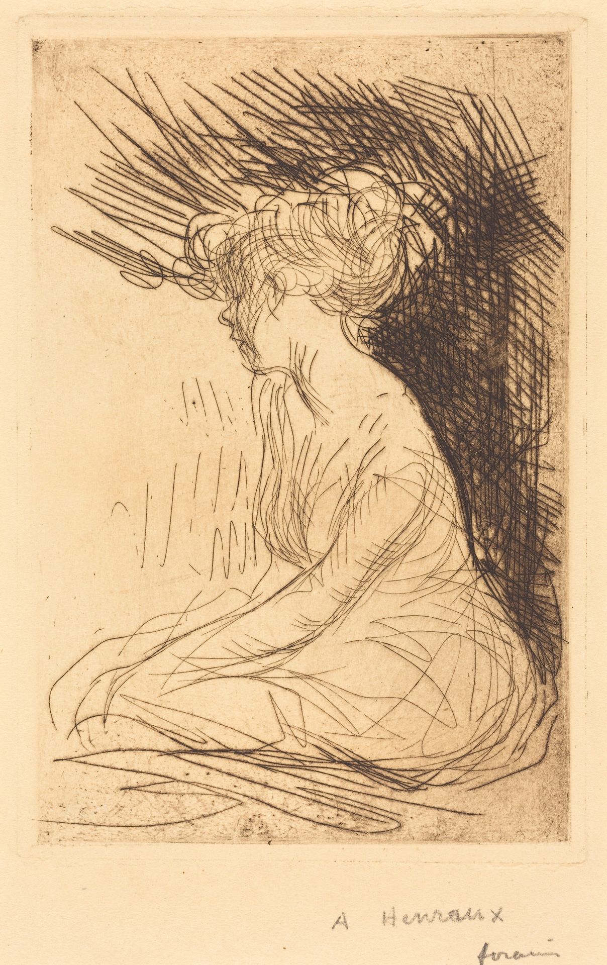 Woman Seated in Profile by Jean-Louis Forain