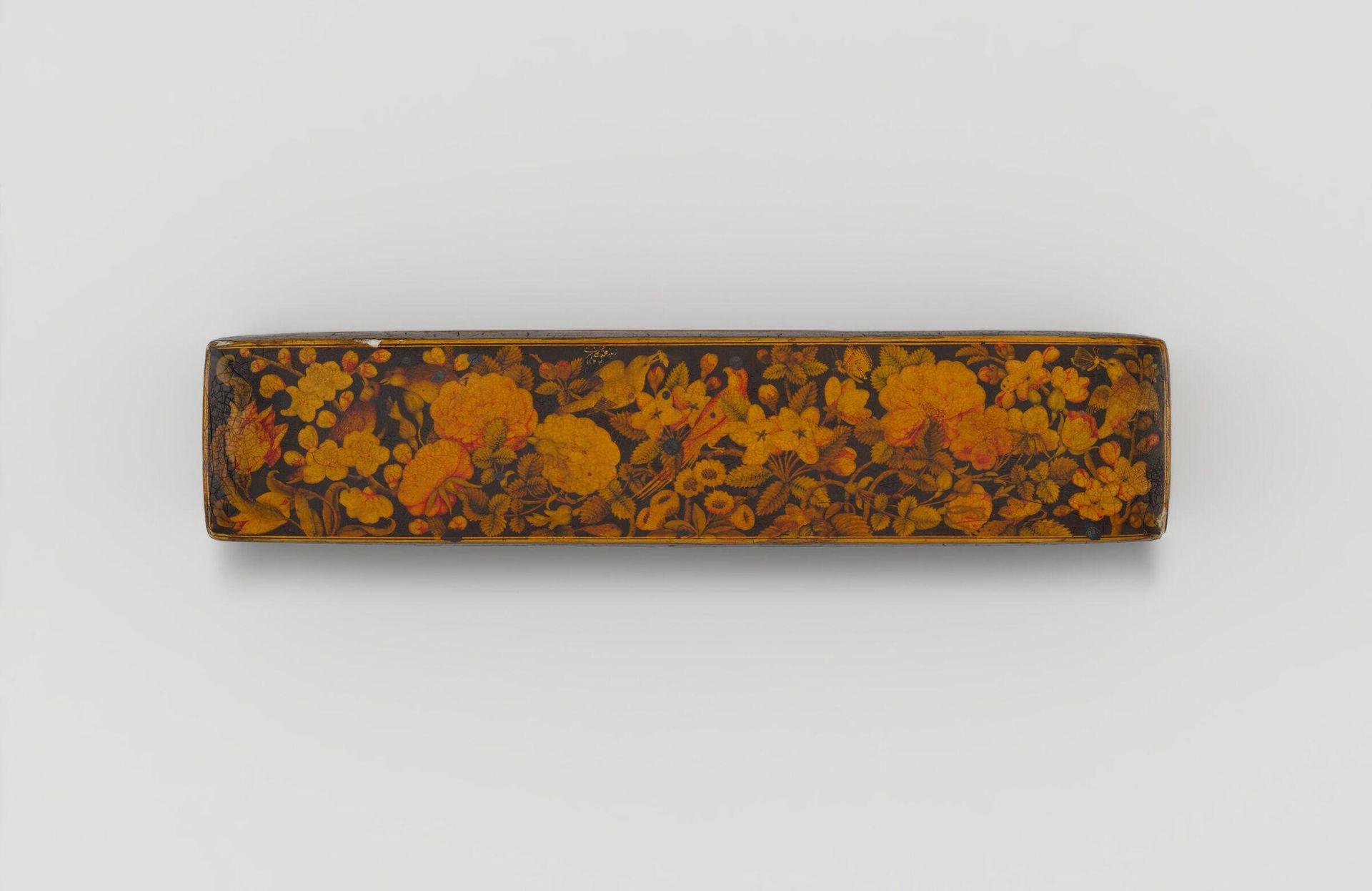 Pen Box with Flowers and Birds by 'Ali Ashraf