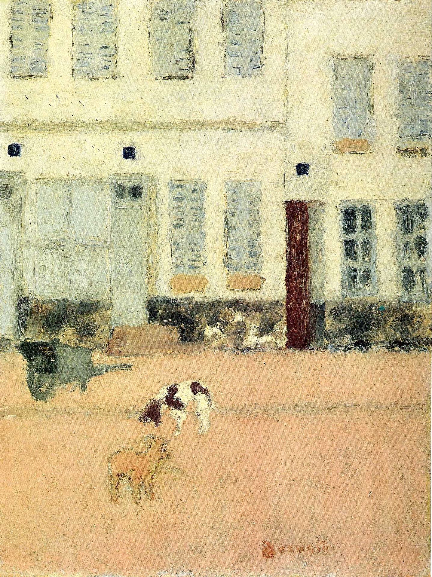 Street in Eragny-sur-Oise or Dogs in Eragny by Pierre Bonnard