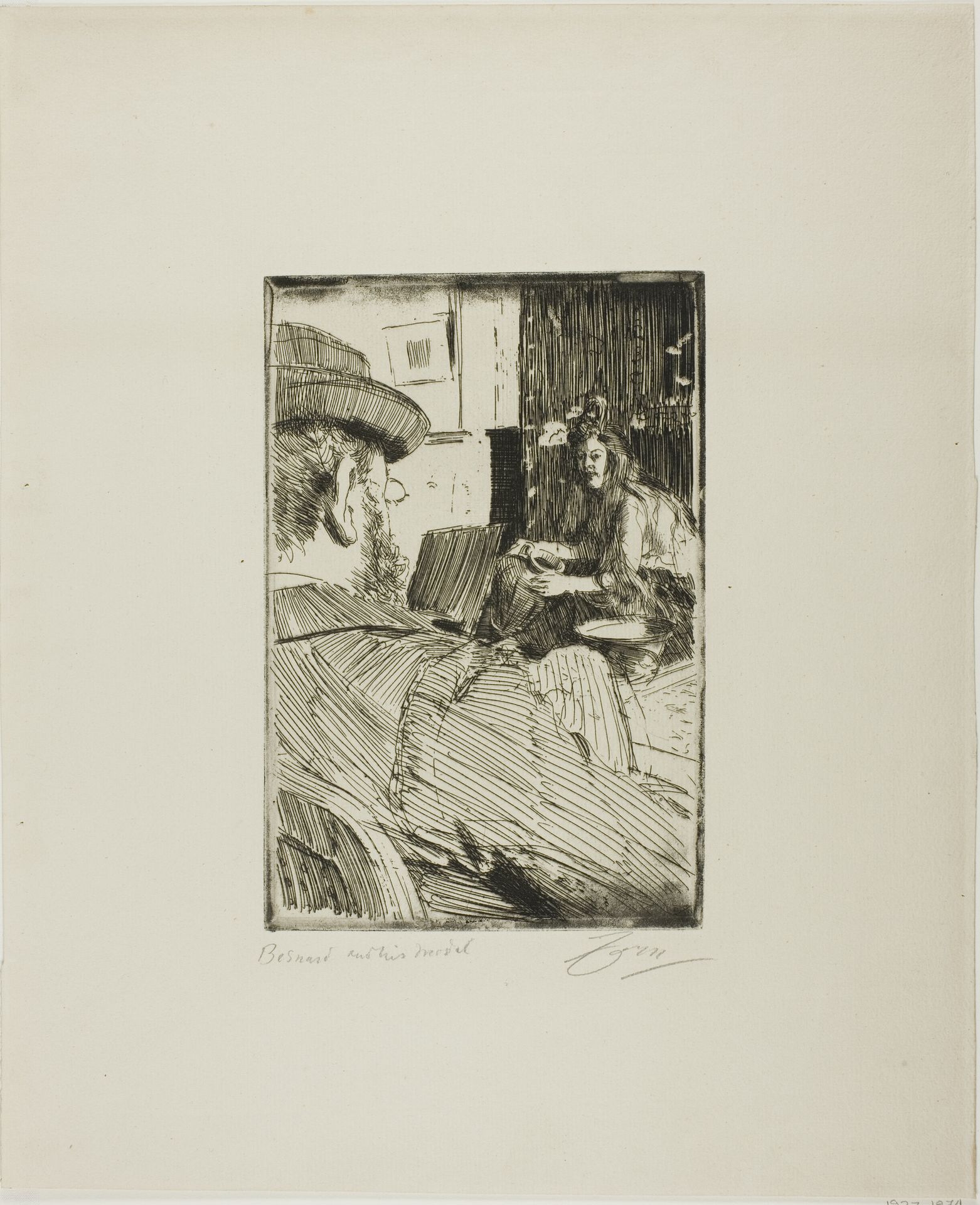 Albert Besnard and His Model by Anders Zorn