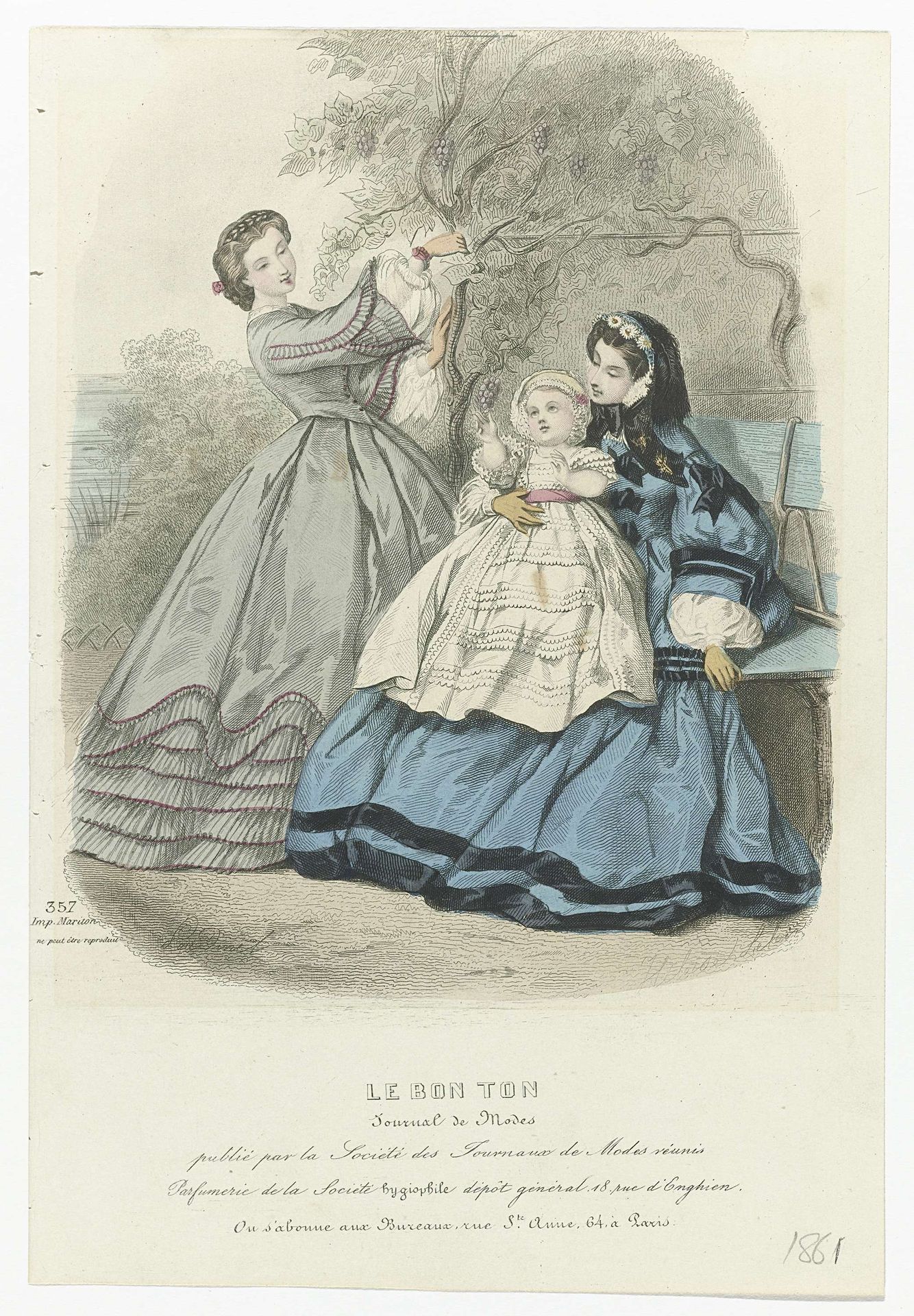 Le Bon Ton, Journal des Modes, 1861, No. 357 : Parfumerie de la Société (...) by Jean Charles Pardinel
