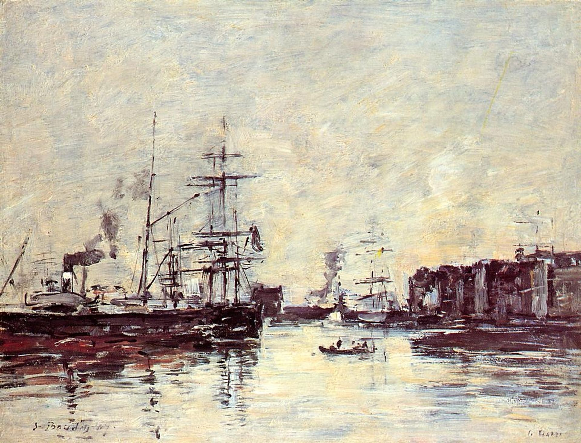Sailing Boats by Eugène Boudin