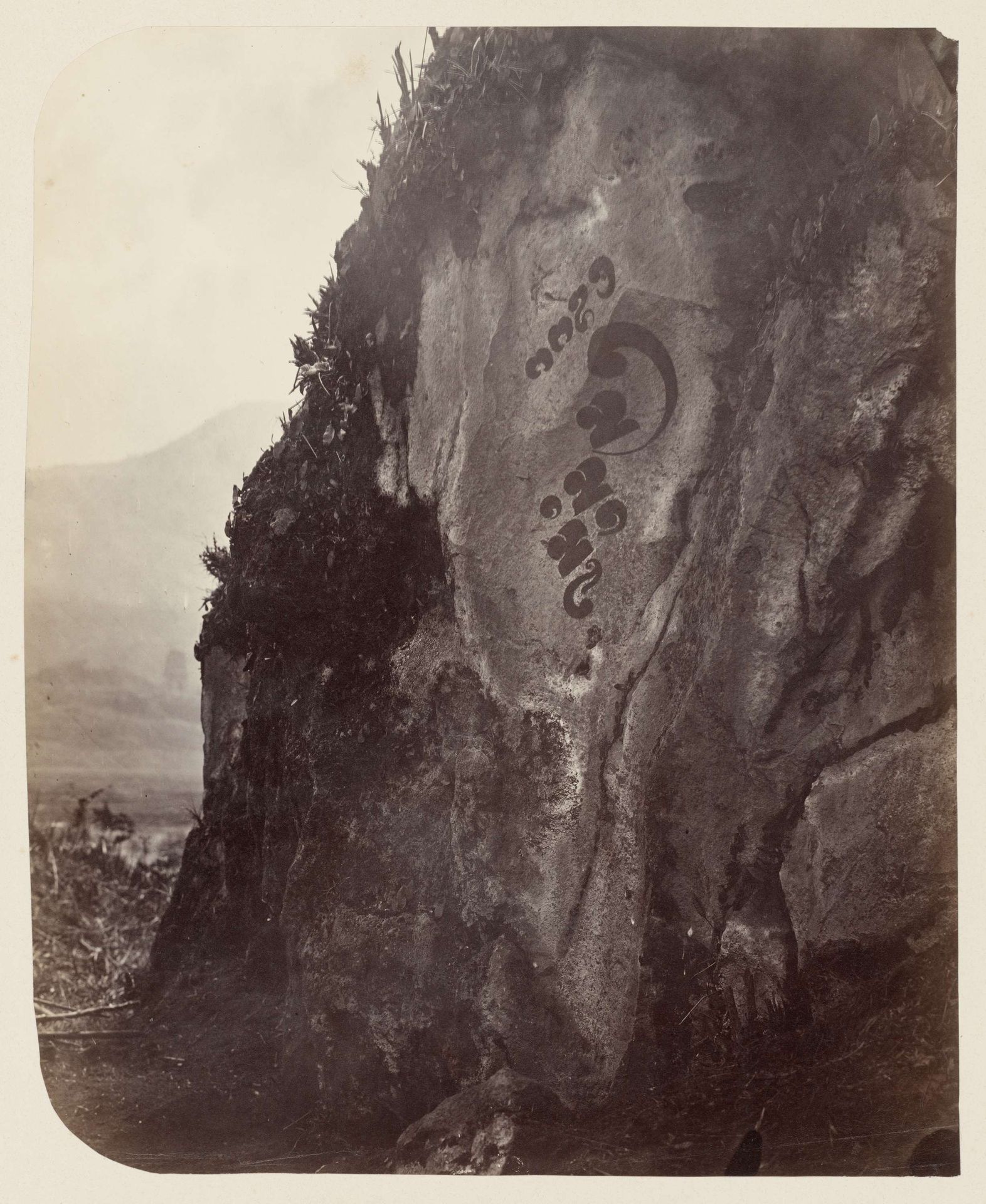 Crag with Inscription on the Dieng Plateau by Isidore Kinsbergen