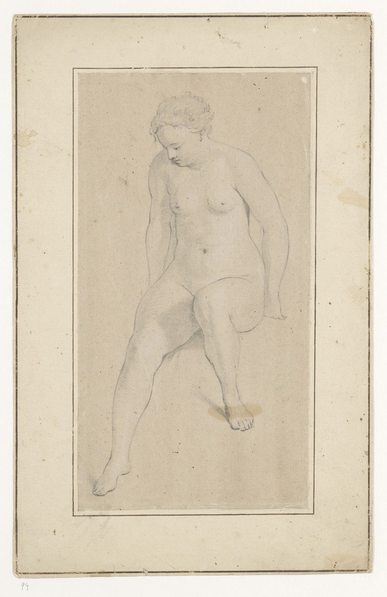 Seated Female Nude by Jan Brandes