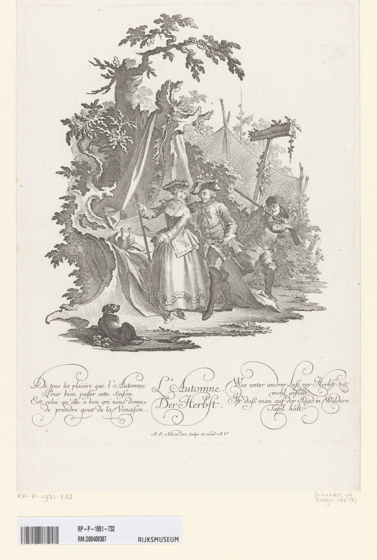 Herfst by Johann Esaias Nilson