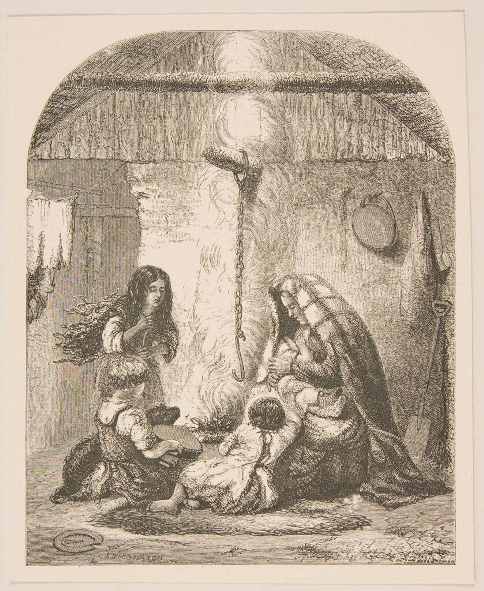Fire on the Hearth by Edmund William Evans