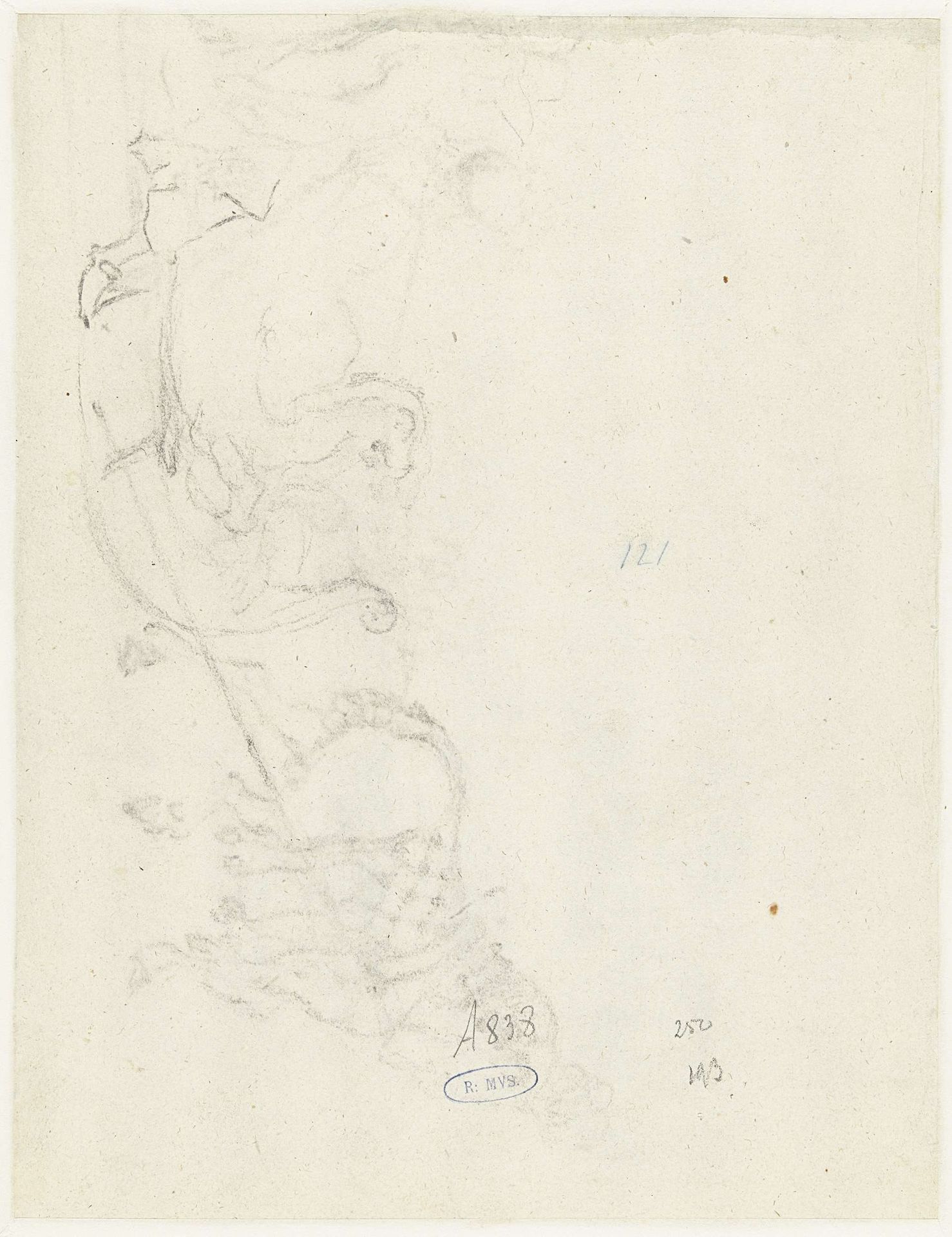 Paard dat een arrenslee trekt by Gerard ter (II) Borch