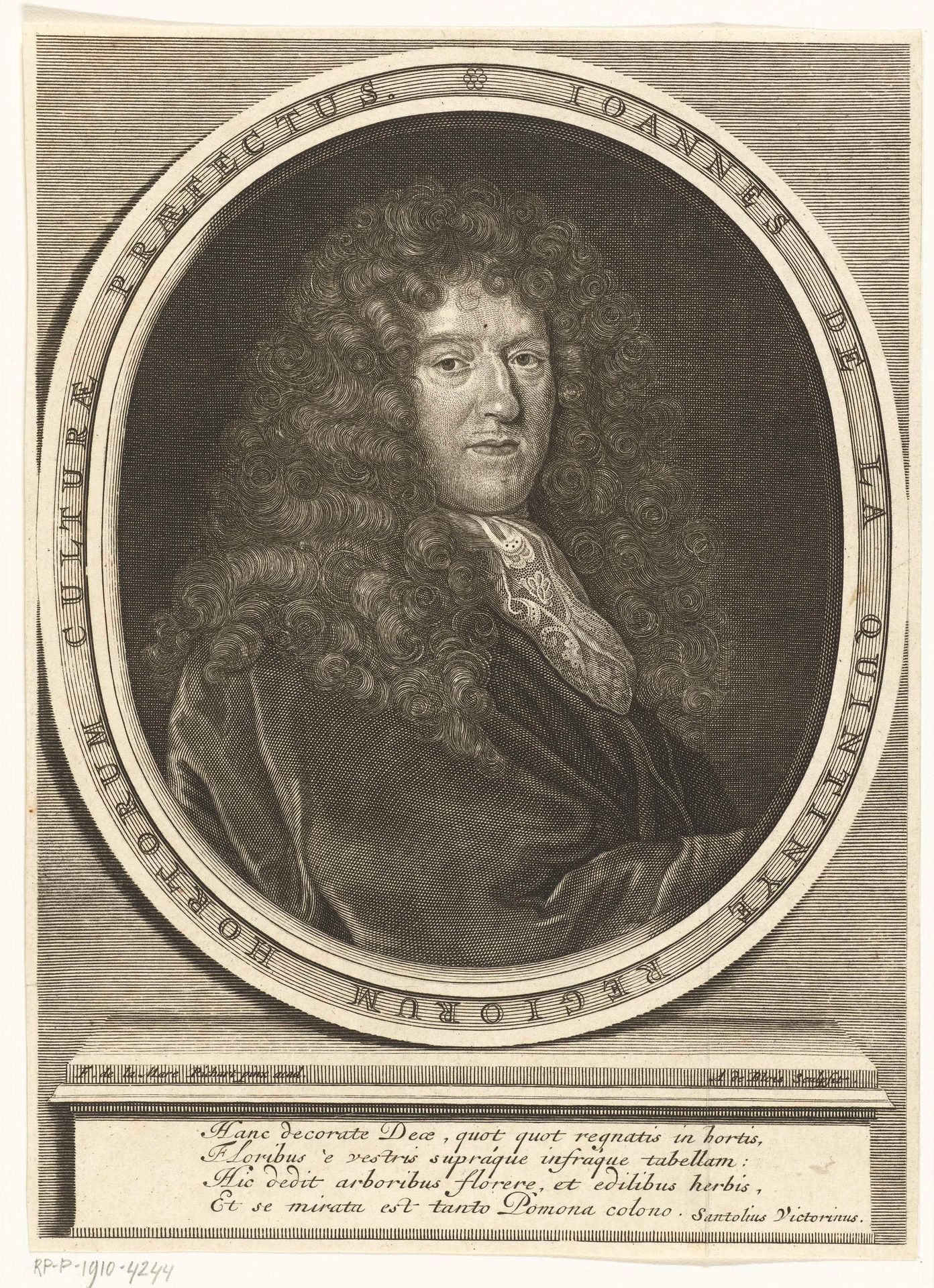 Portret van botanicus Jean-Baptiste de La Quintinie by Abraham de Blois