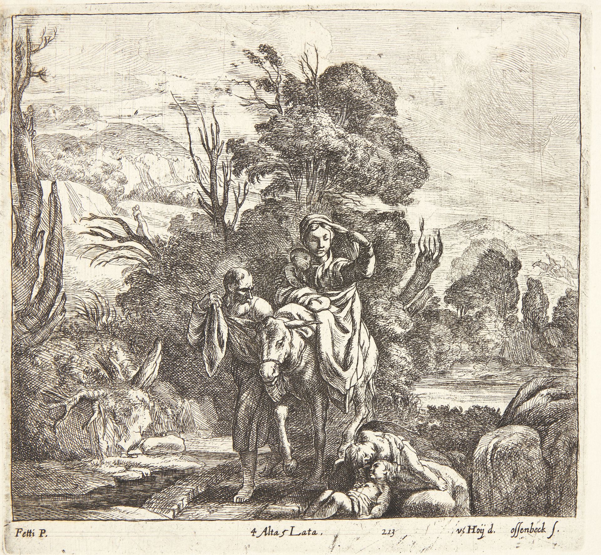 Flugten til Egypten by Jan van Ossenbeeck