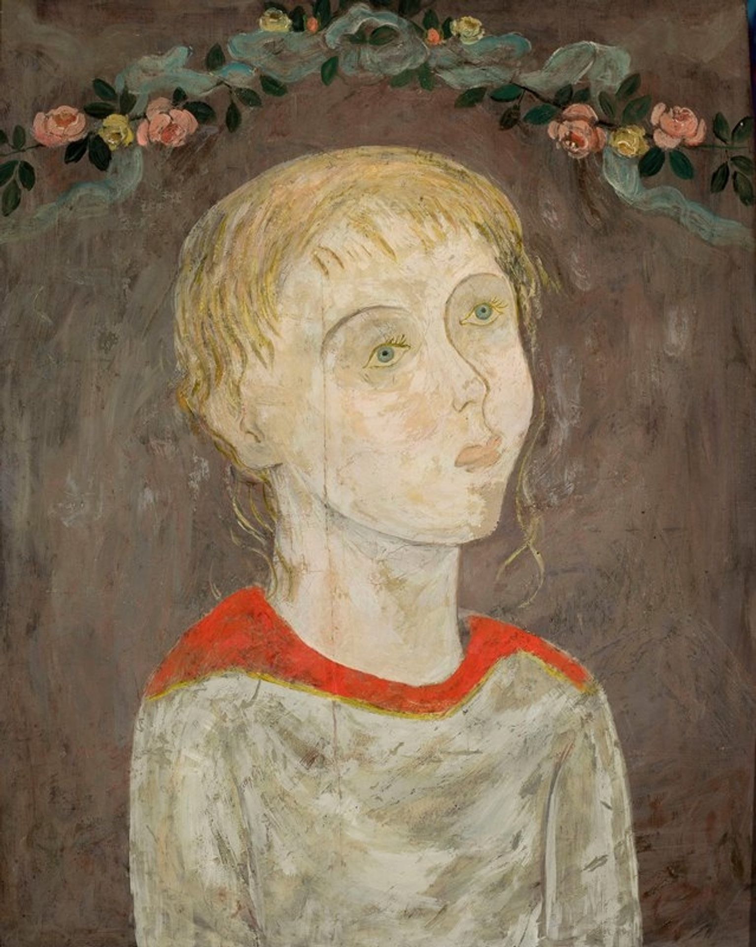 Dziewczyna z girlandą kwiatów by Tadeusz Makowski