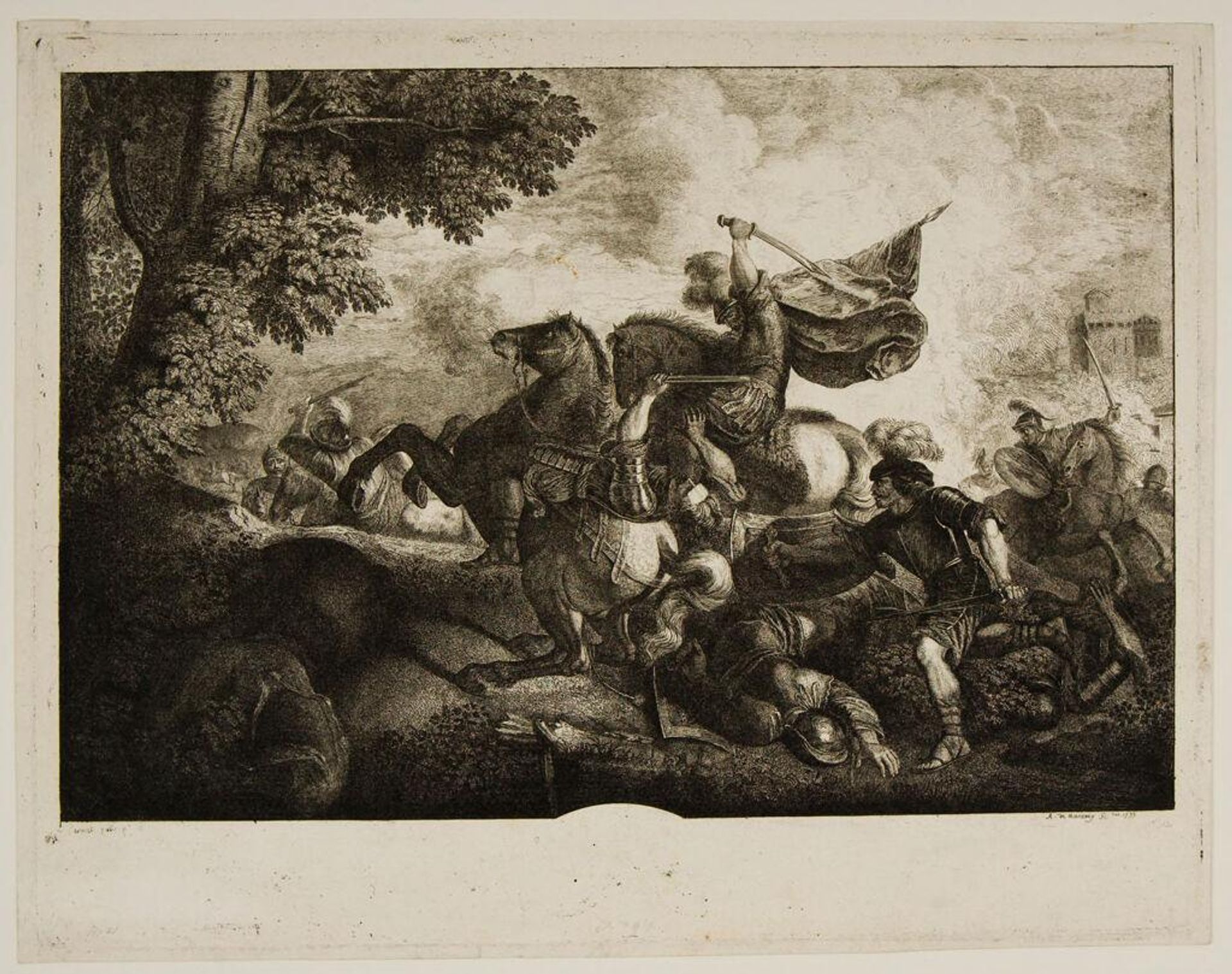 Fight of Cavalry by Antoine de Marcenay de Ghuy