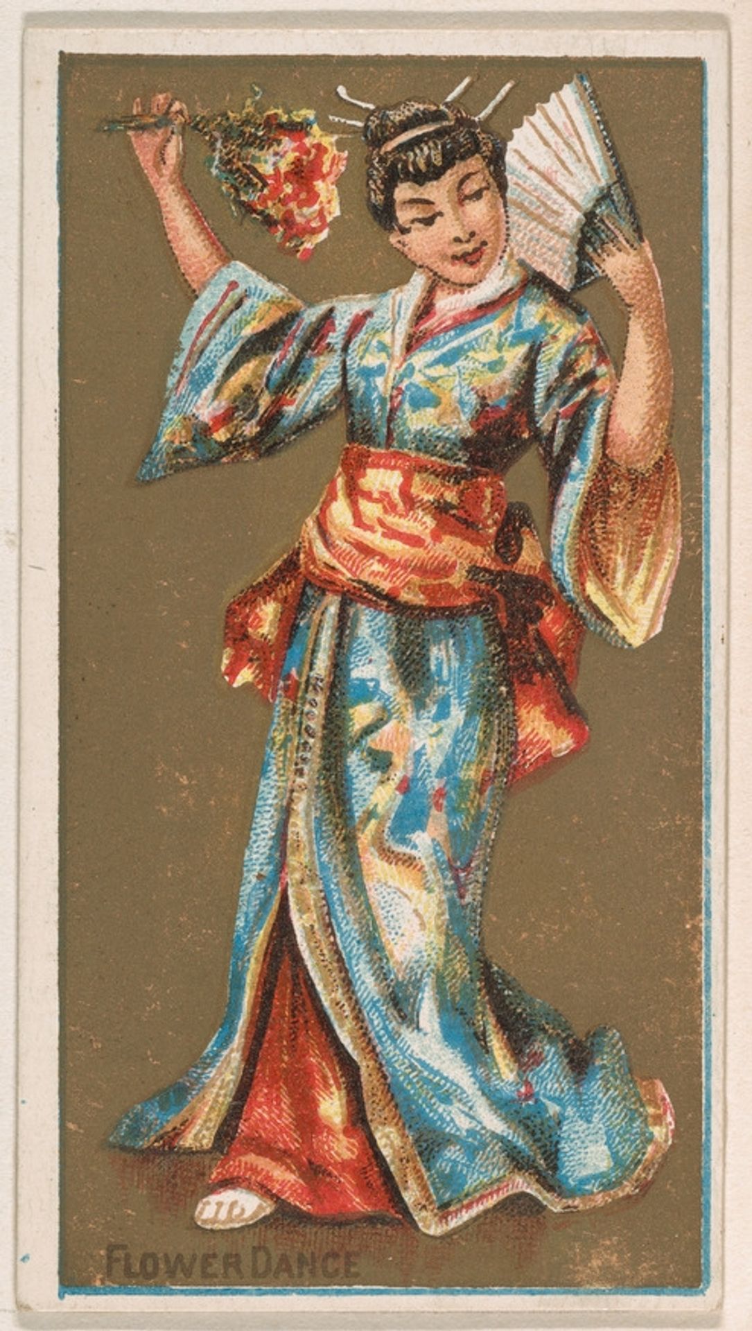 Flower Dance, from National Dances (N225, Type 1) issued by Kinney Bros. by Kinney Brothers Tobacco Company