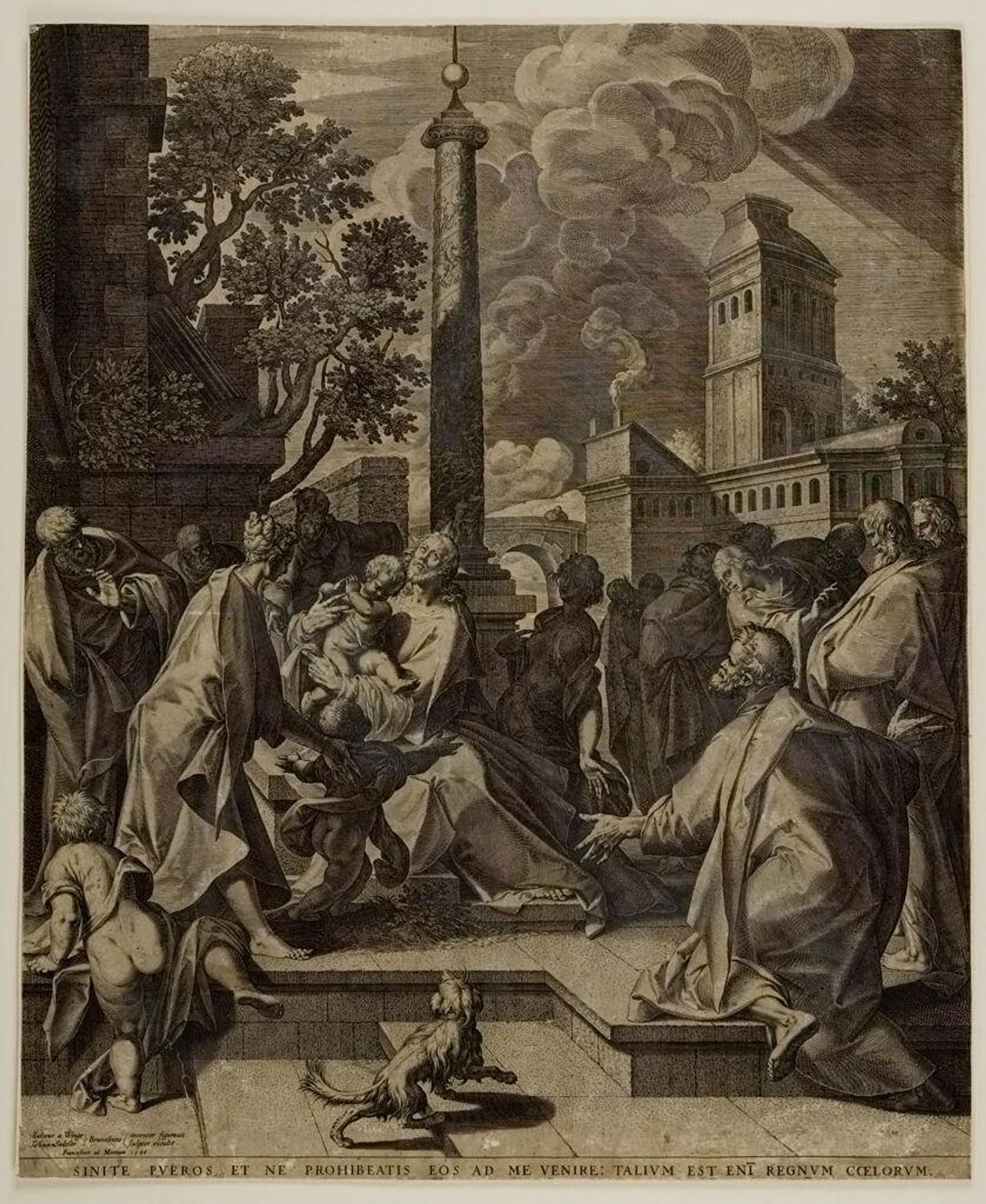 Christ Blessing Little Children by Johann Sadeler I