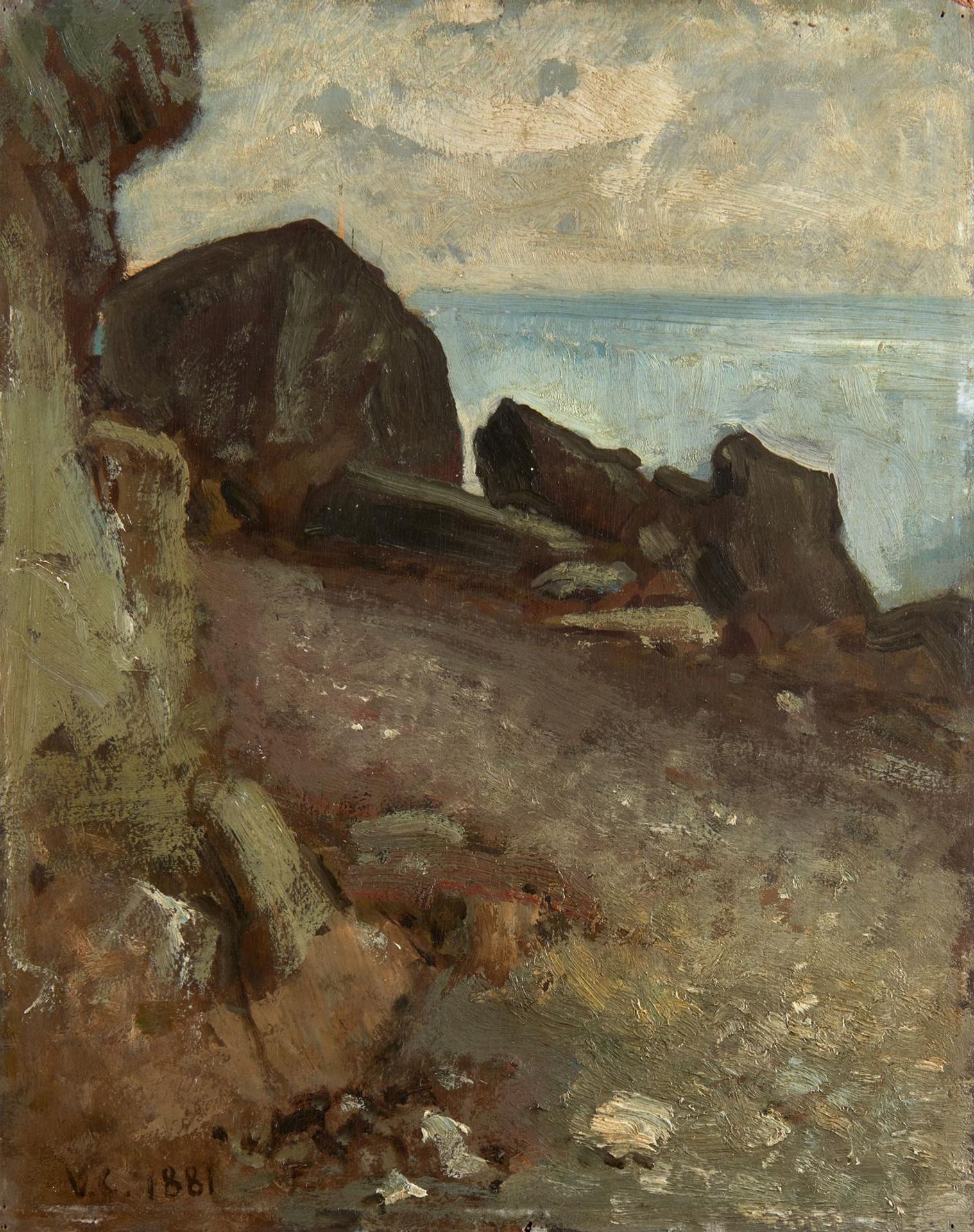Rocks in Sestri Levante by Vincenzo Cabianca