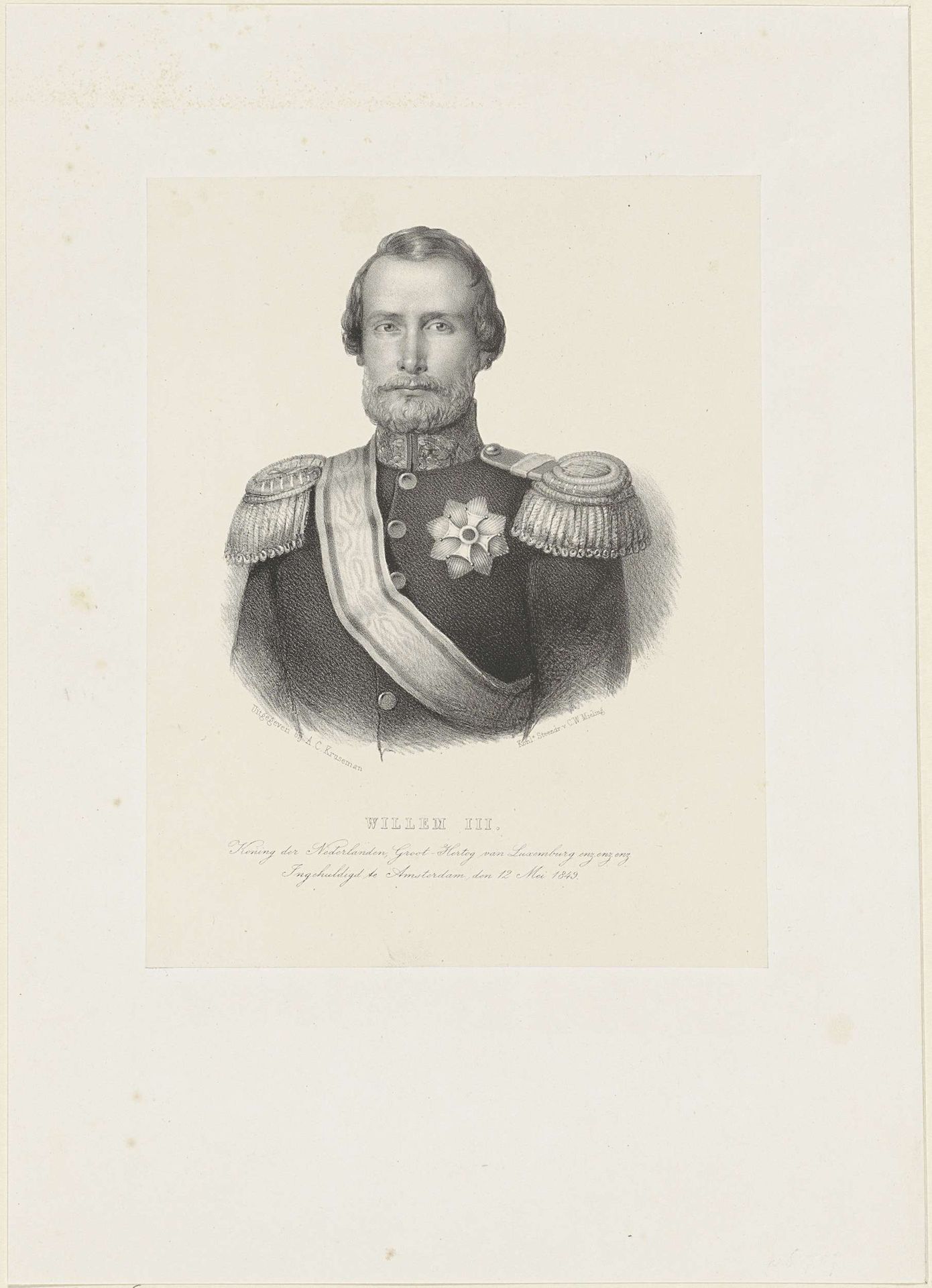 Portret van Willem III, koning der Nederlanden by Anonymous