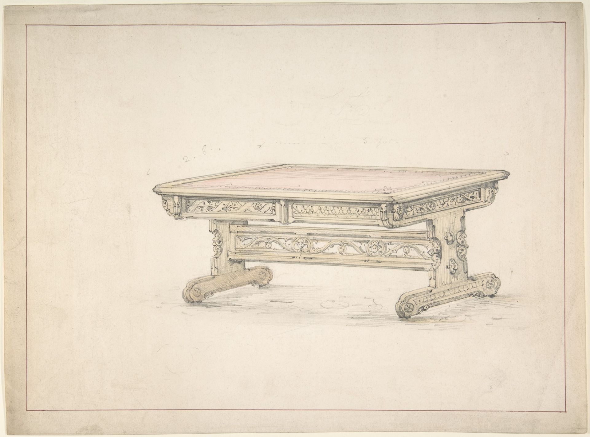 Design for a Renaissance Style Table by Anonymous