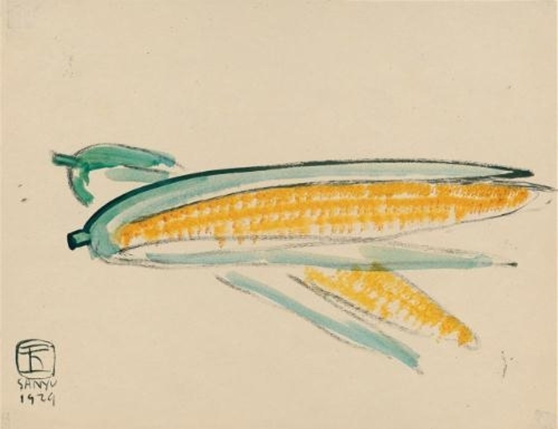 Golden Yellow Corn by Sanyu