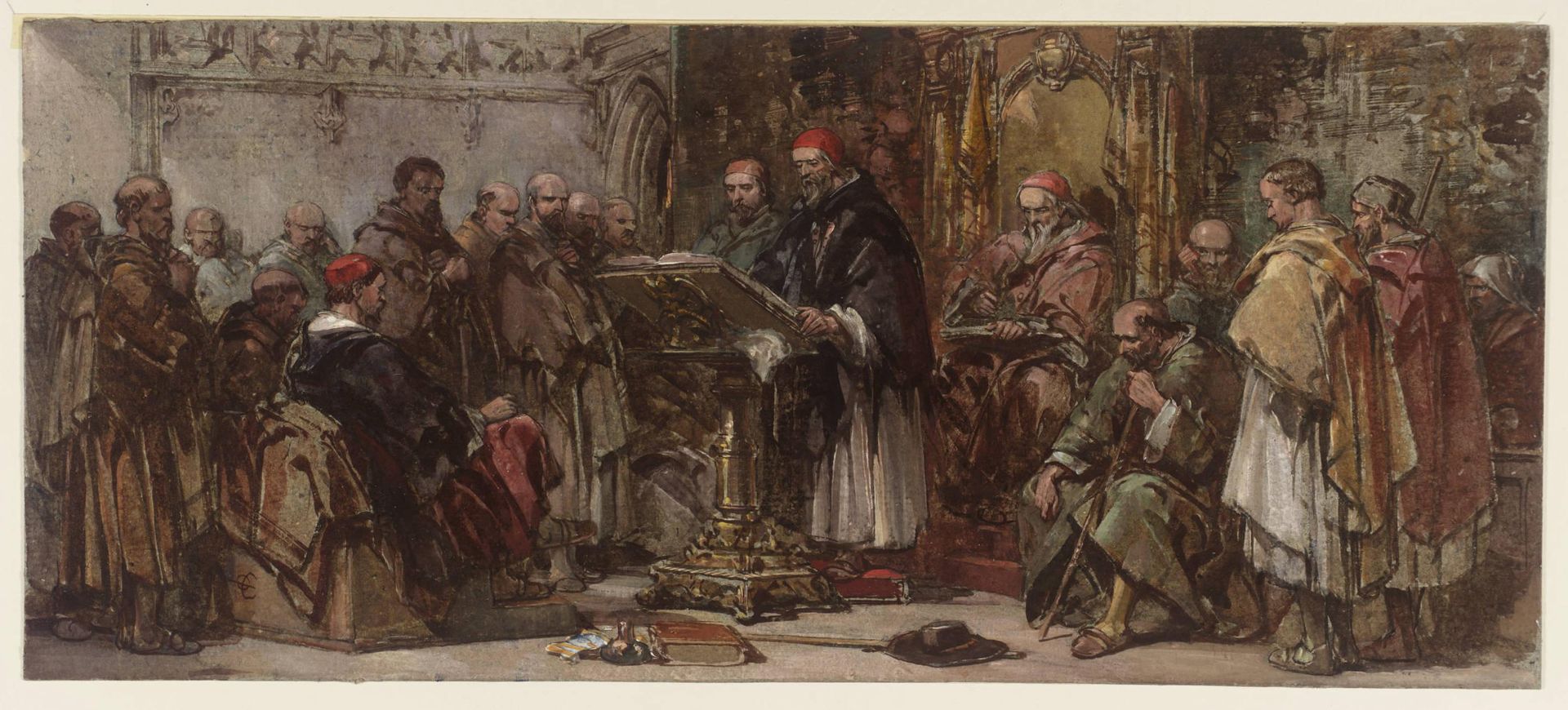Ancient Monastic Life by  George Cattermole