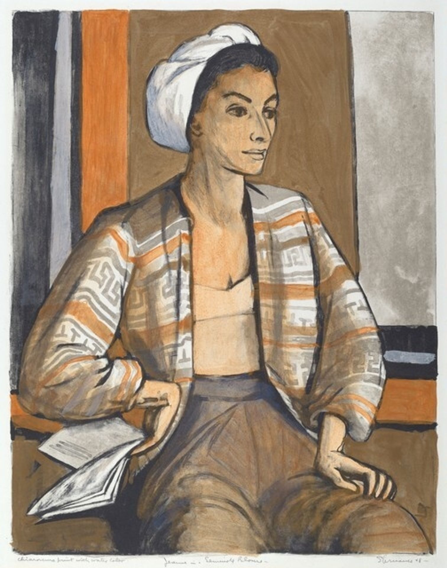 Jeanne in a Seminole Blouse by Benton Spruance