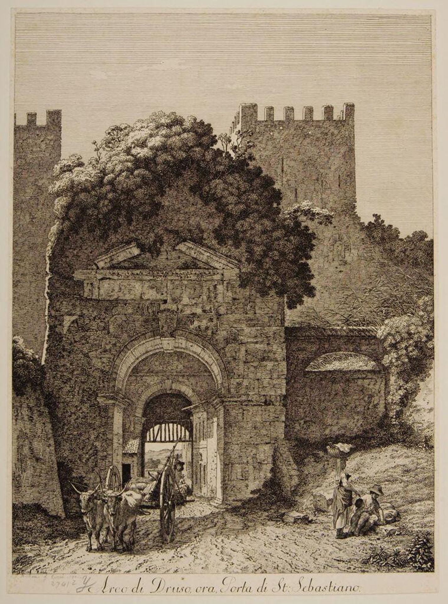 Arco di Druso by Jacob Wilhelm Mechau