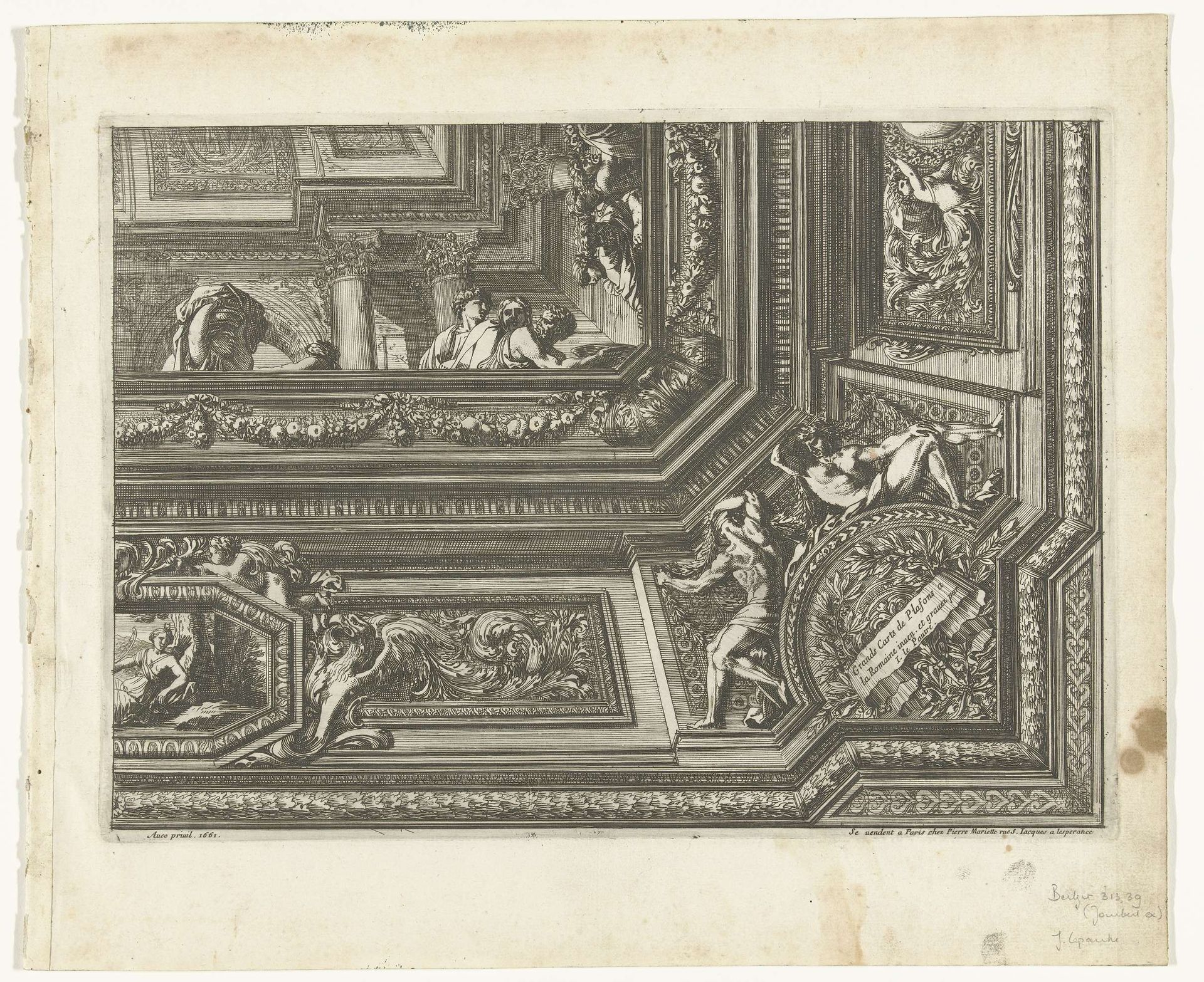 Titelblad: Grands Carts de Plafons a la Romaine by Jean Lepautre