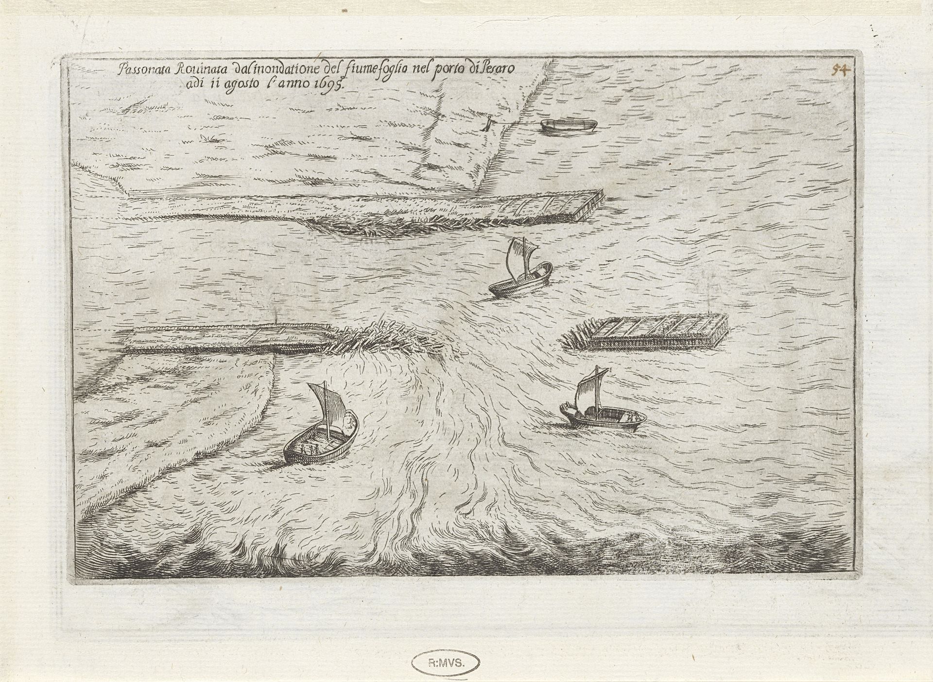 Doorbraak van een dam by Anonymous