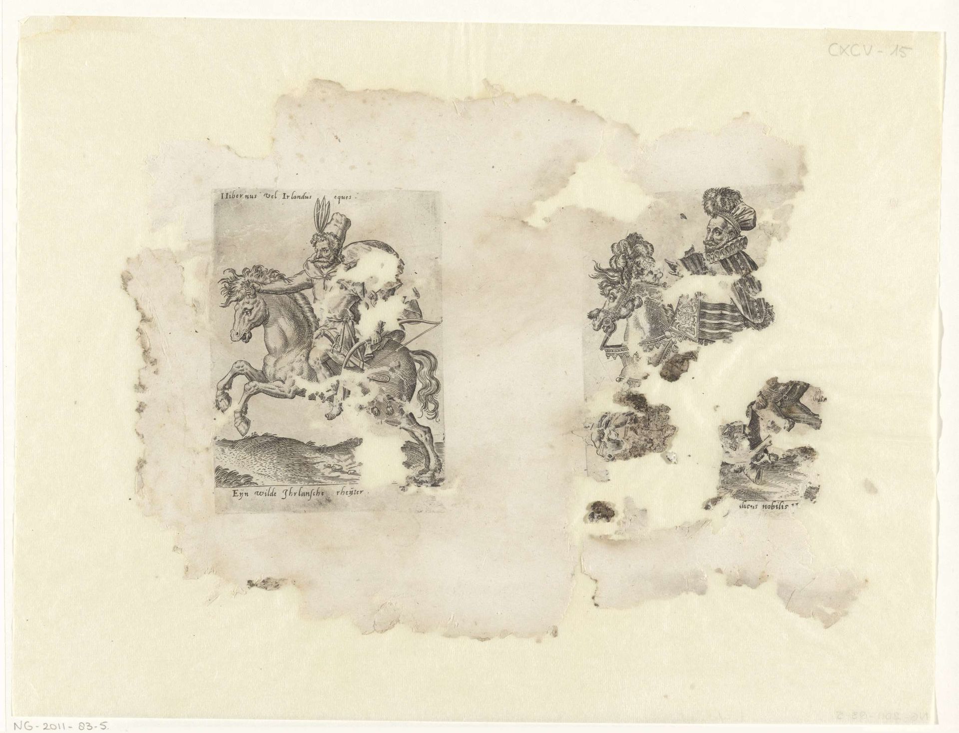 Ierse ruiter en Spaanse heer by Abraham de Bruyn