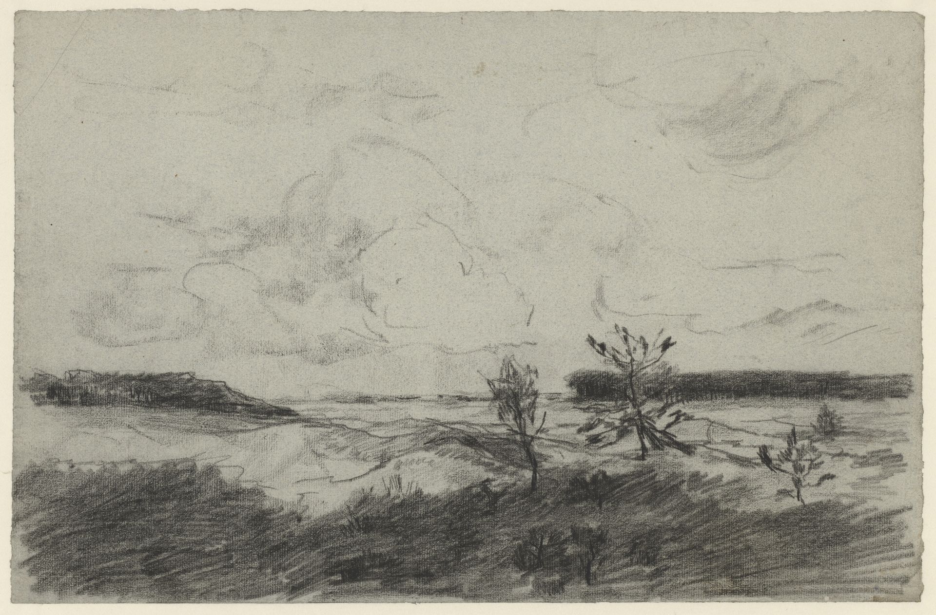 Vlak landschap by Egbert Rubertus Derk Schaap