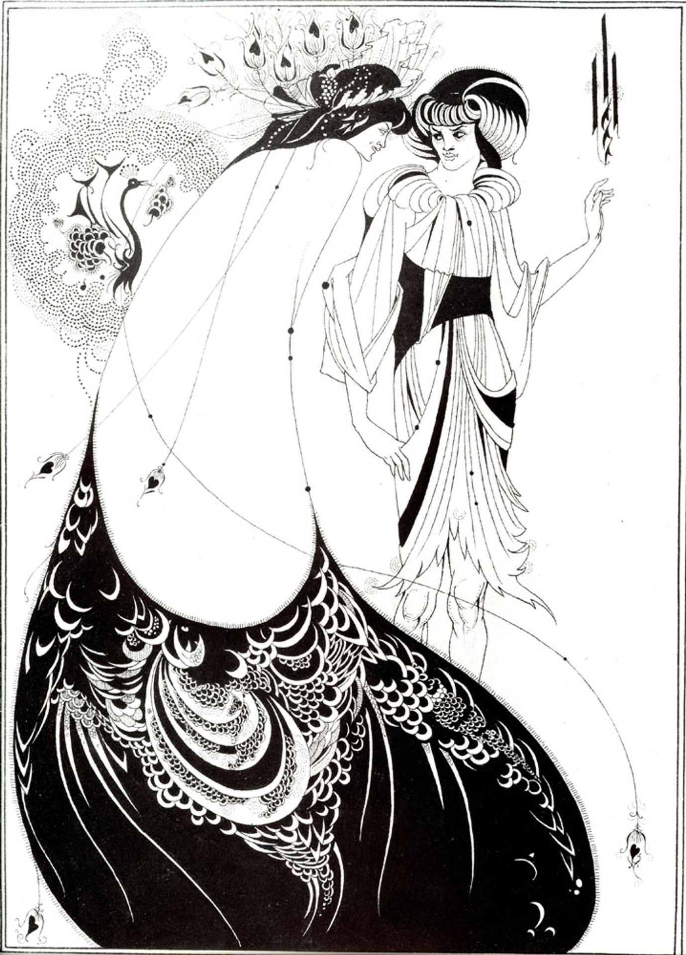 The Peacock Skirt by Aubrey Vincent Beardsley