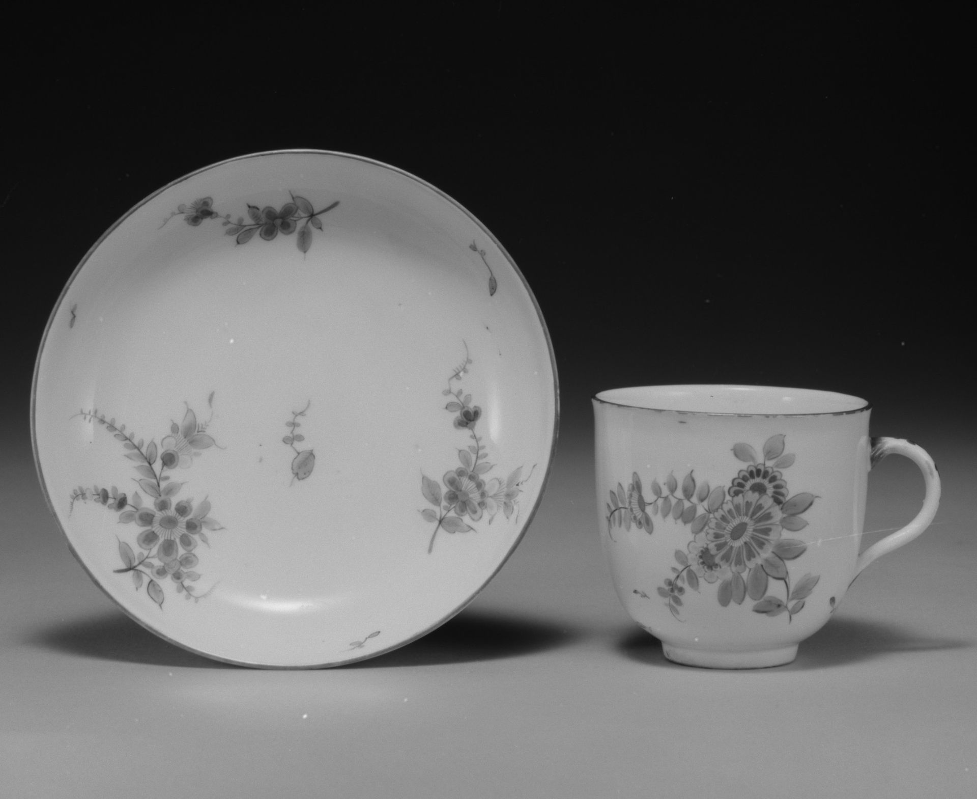Cup and saucer by Frankenthal Porcelain Manufactory