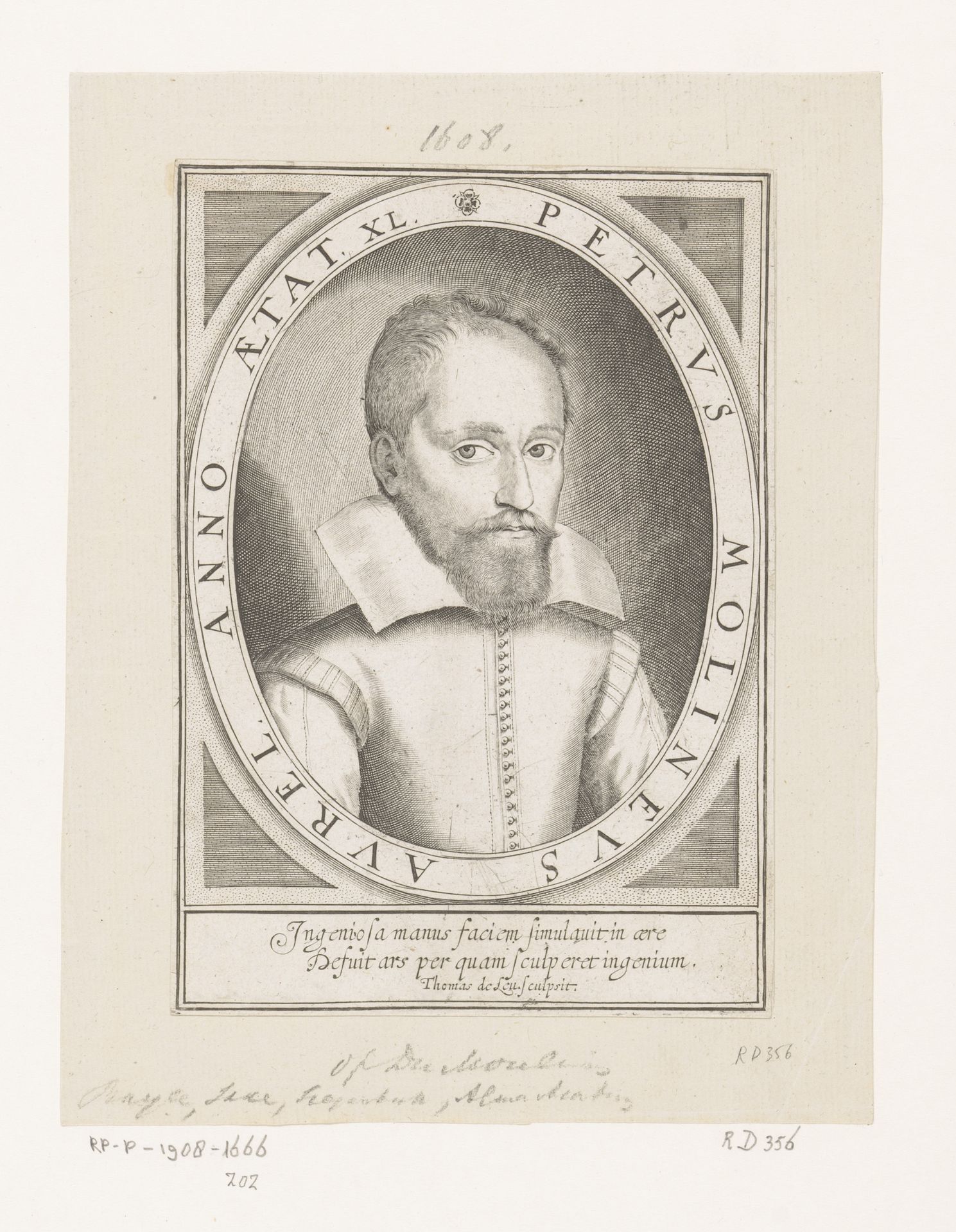 Portret van Pierre du Moulin by Thomas de Leu