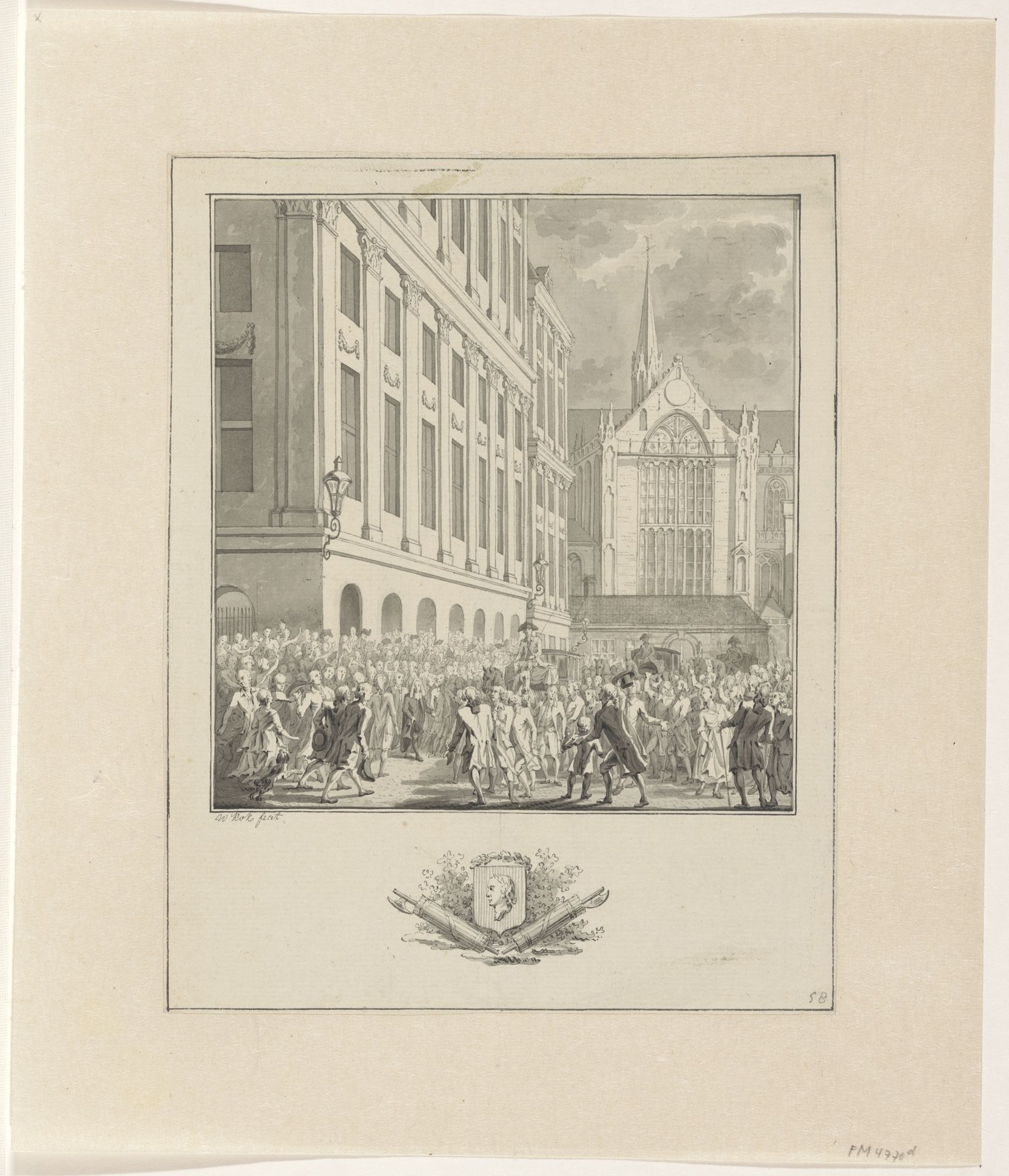 Toejuiching van Hendrik Danielsz. Hooft op de Dam, 1787 by Willem Kok