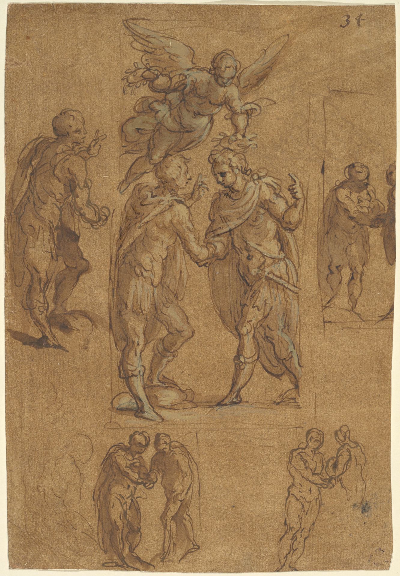 Two Soldiers Crowned by Victory by Palma il Giovane