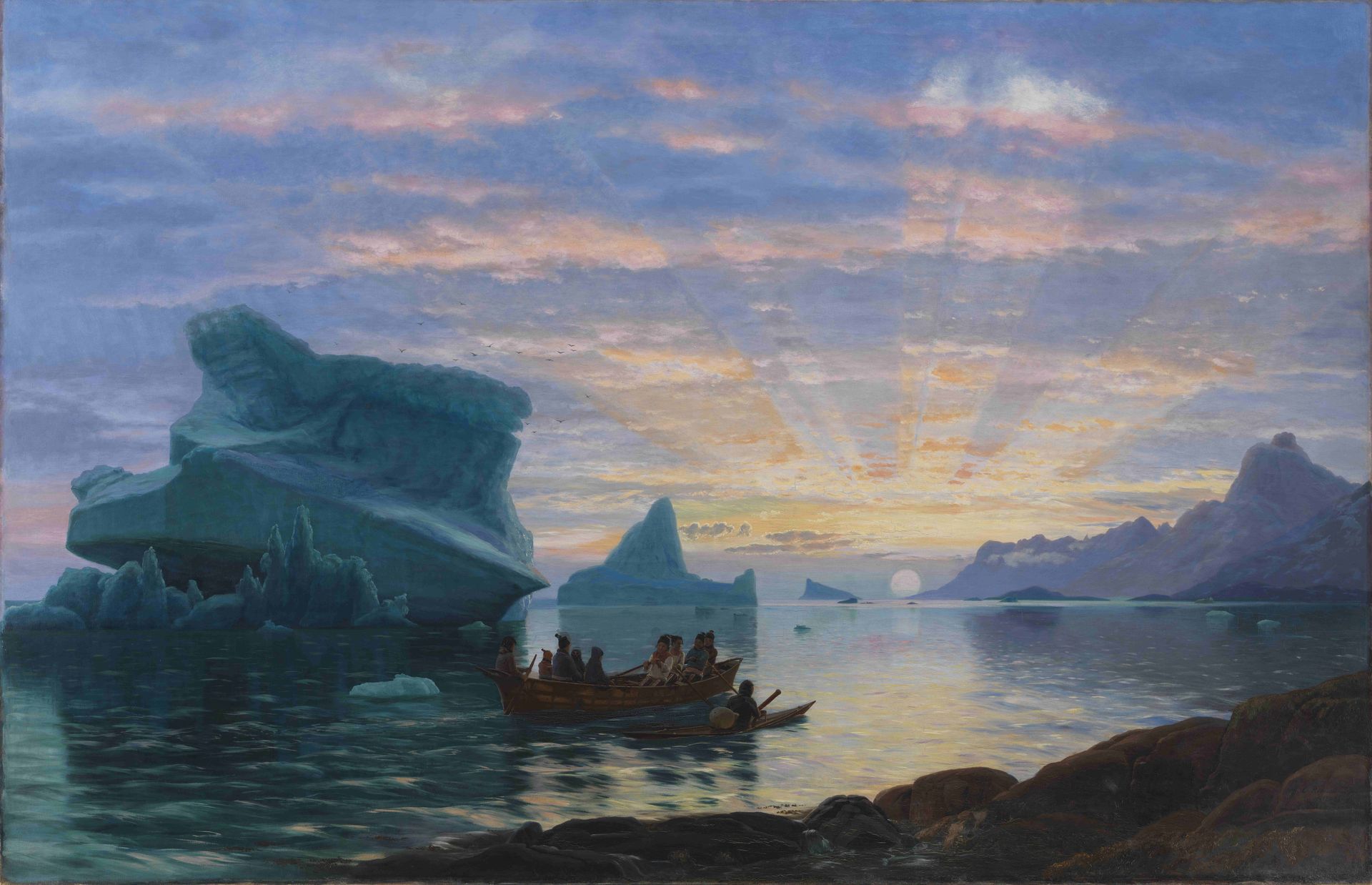 A Stretch of Coast in Greenland. Midnight by Carl Rasmussen