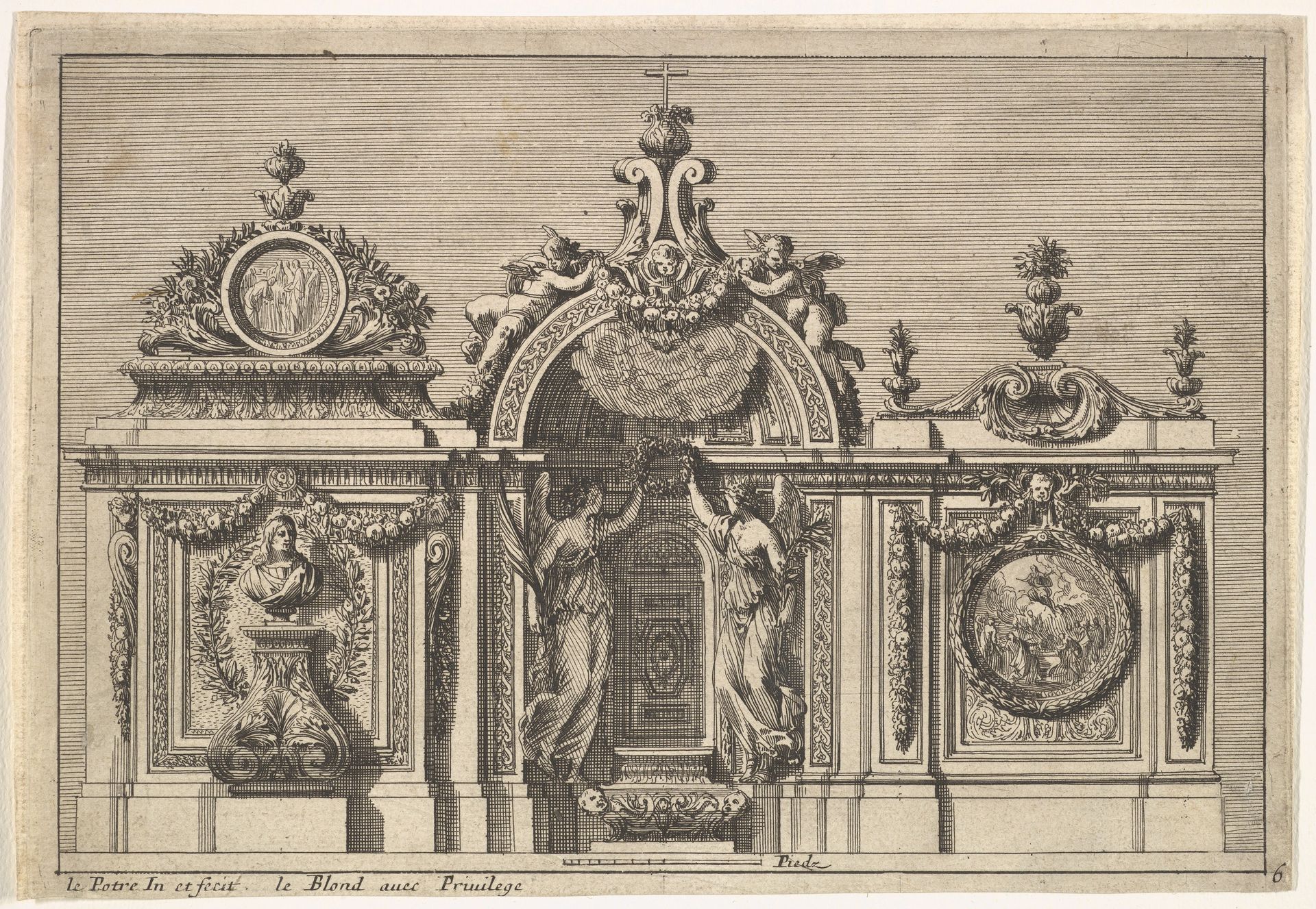 Design for a Tabernacle with Two Variants, from: Tabernacles à l'italienne by Jean Le Pautre