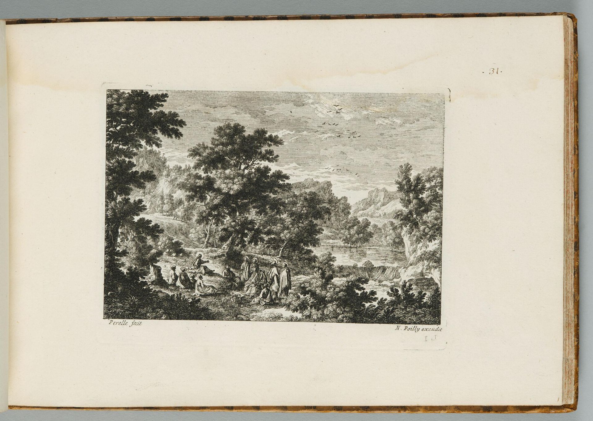 Wilderness Landscape with Christ Preaching to the Apostles by Adam Perelle